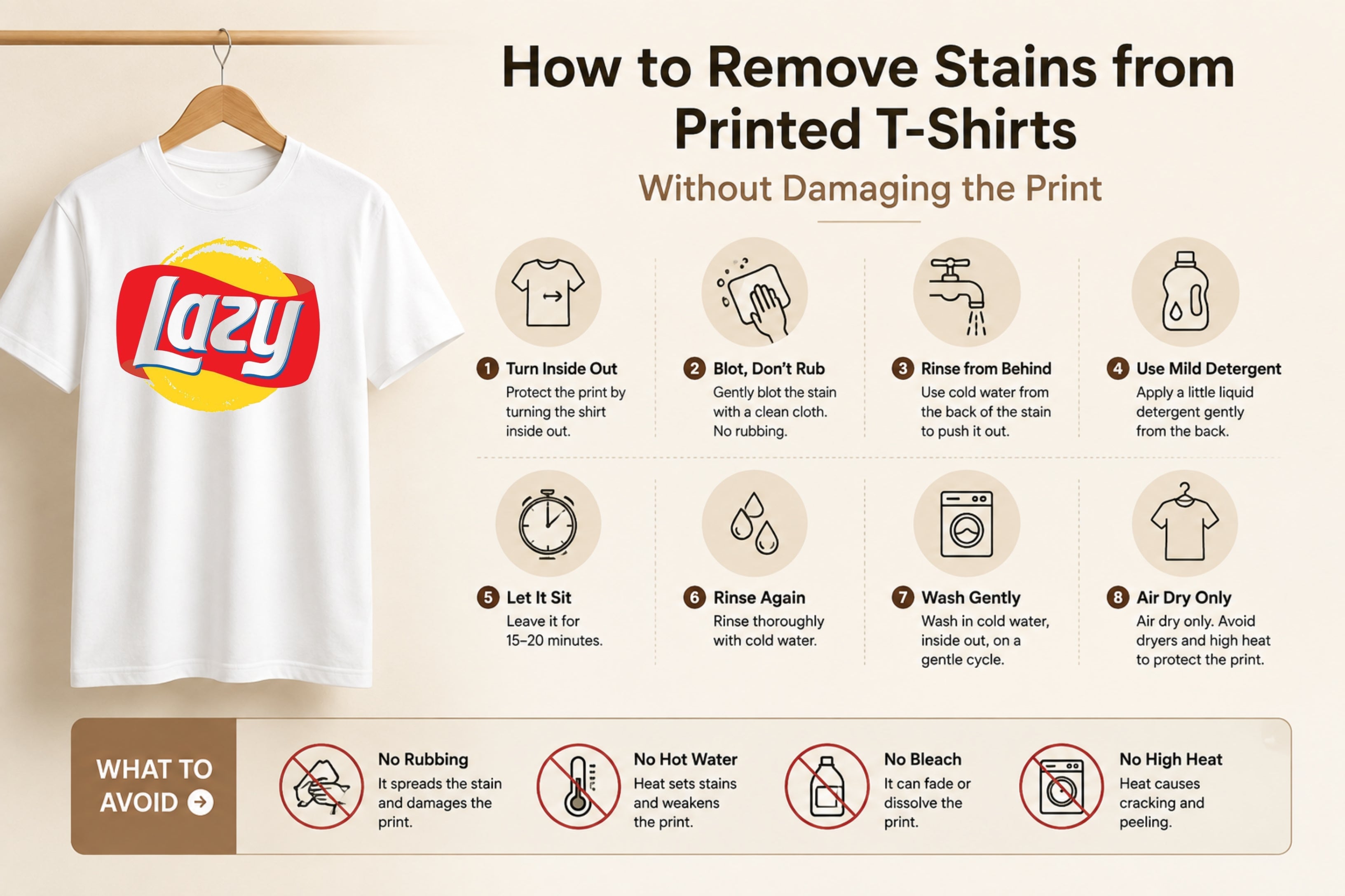How to Remove Stains from Printed T-Shirts Without Damaging the Print