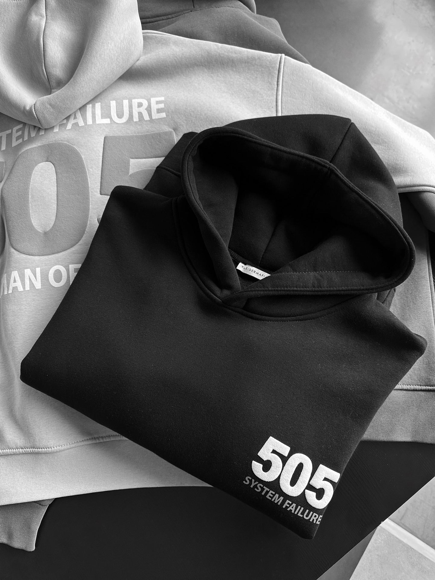 System Failure 505 Drop Shoulder Graphic Hoodie