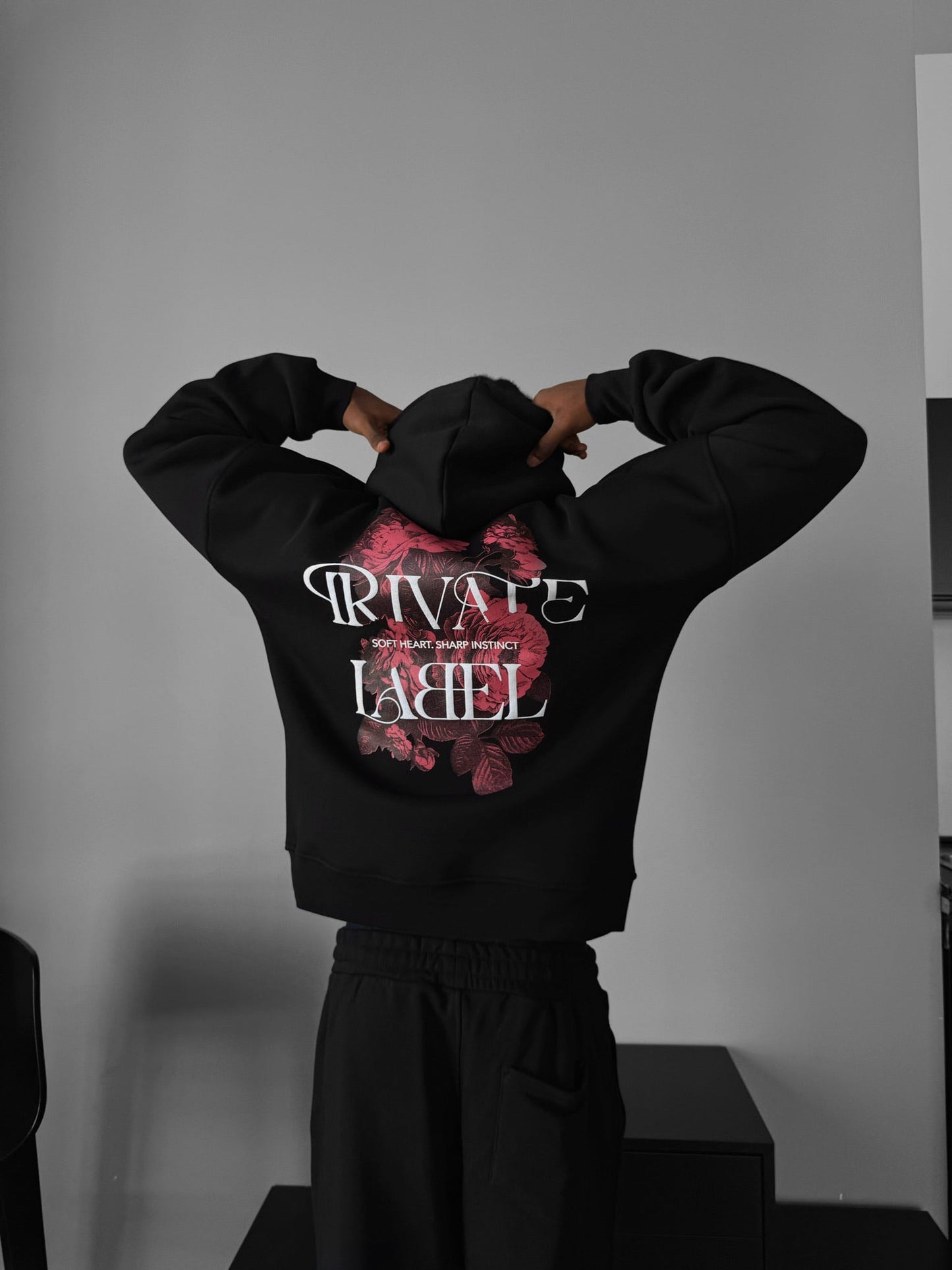 Private Label Drop Shoulder Graphic Hoodie