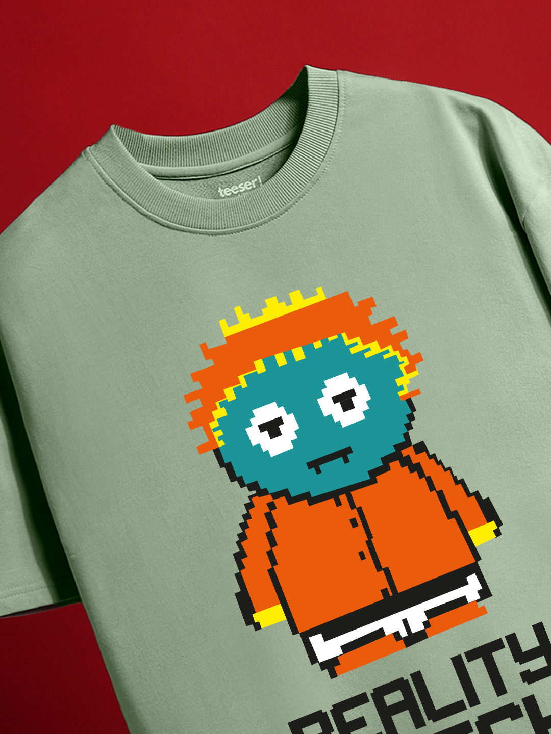 Reality Glitch Oversized Fit T-Shirt