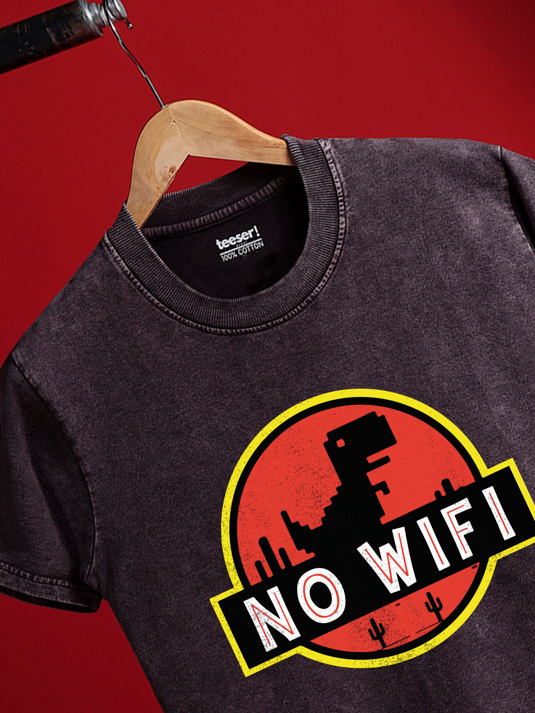 No WiFi Regular Fit Crew Neck T-Shirt