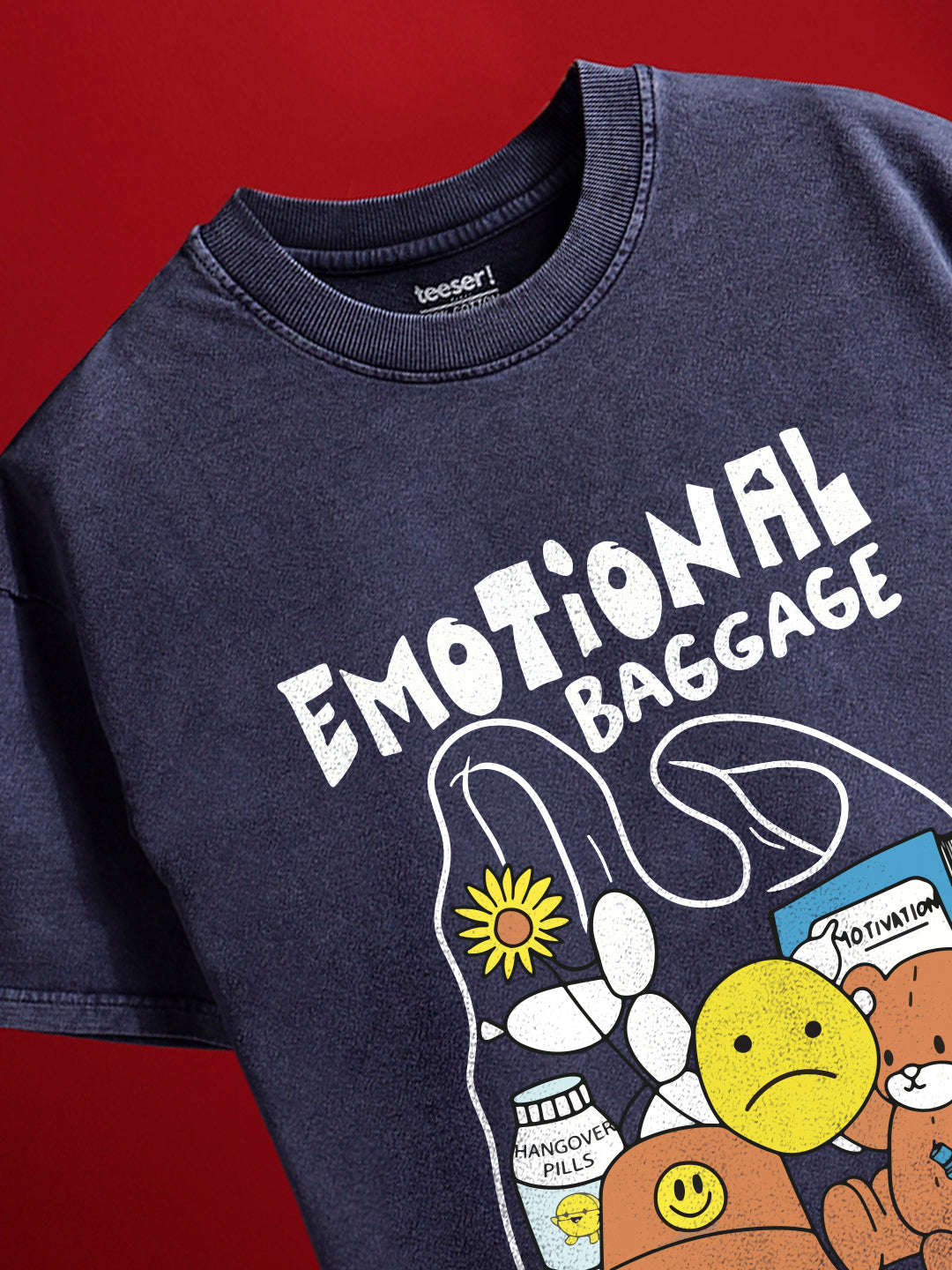 Emotional Baggage Crew Neck Oversized T-Shirt