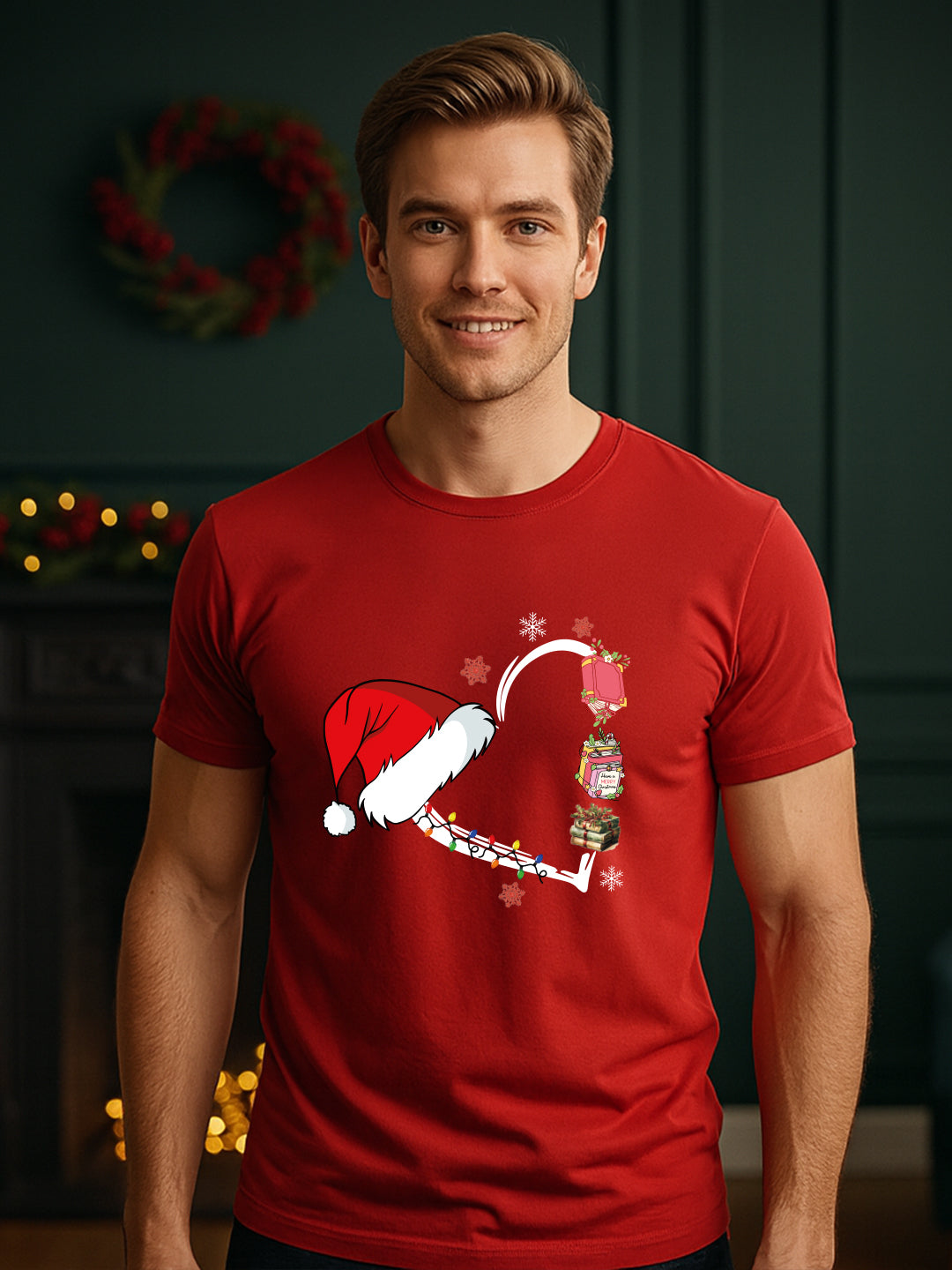 Santa Love Christmas Regular T-Shirt For Men