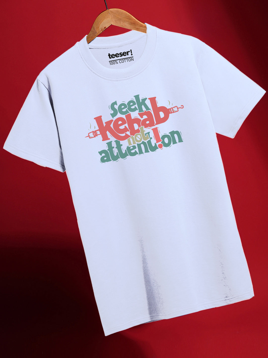 Seek Kebab Not Attention Regular Fit T-Shirt