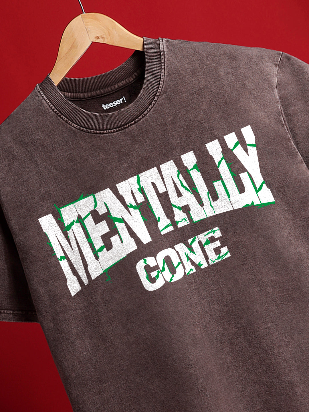 Mentally Gone Oversized Crew Neck T-Shirt