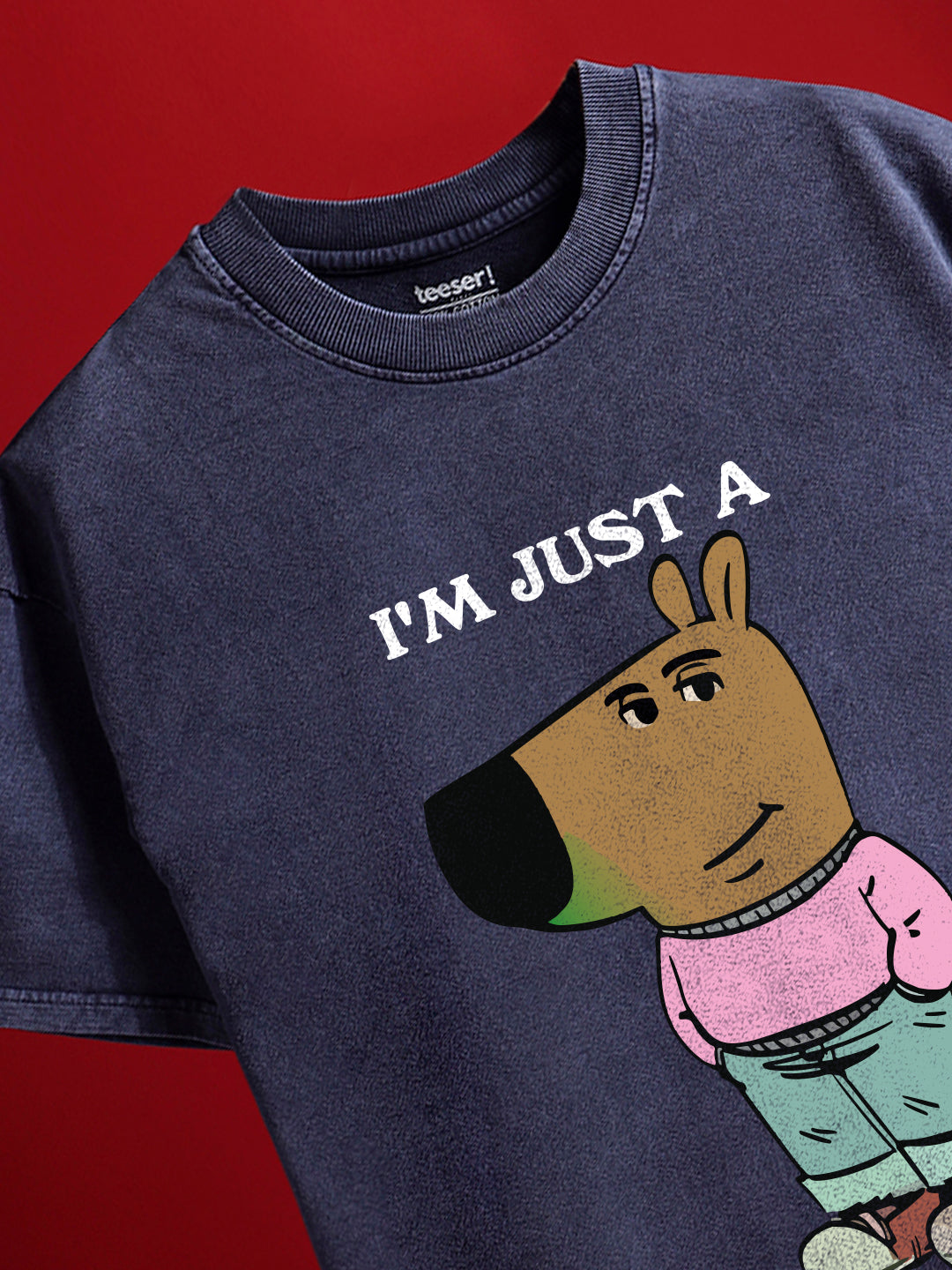 Chill Guy Crew Neck Oversized T-Shirt