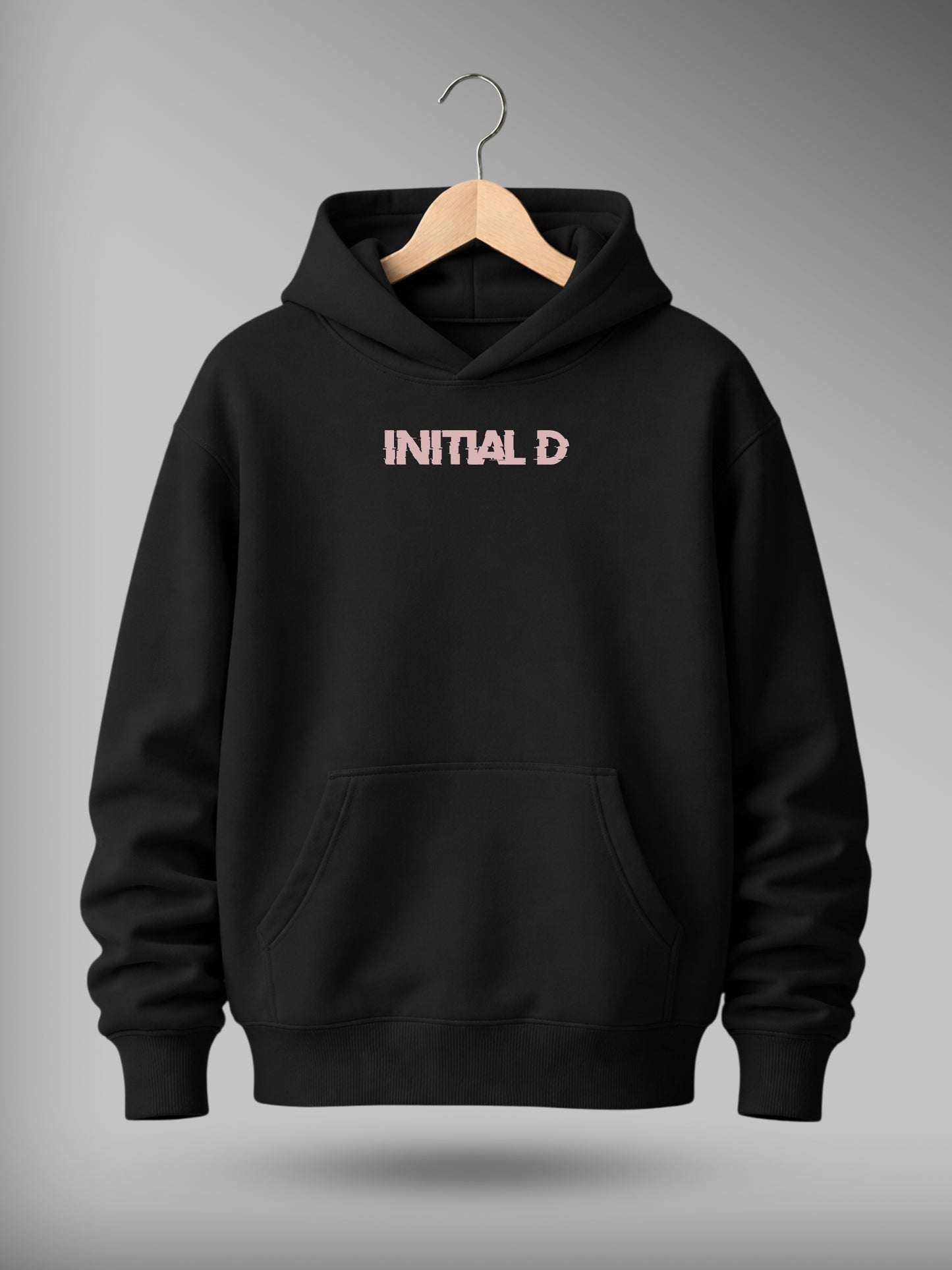 Initial Drop Shoulder Graphic Hoodie