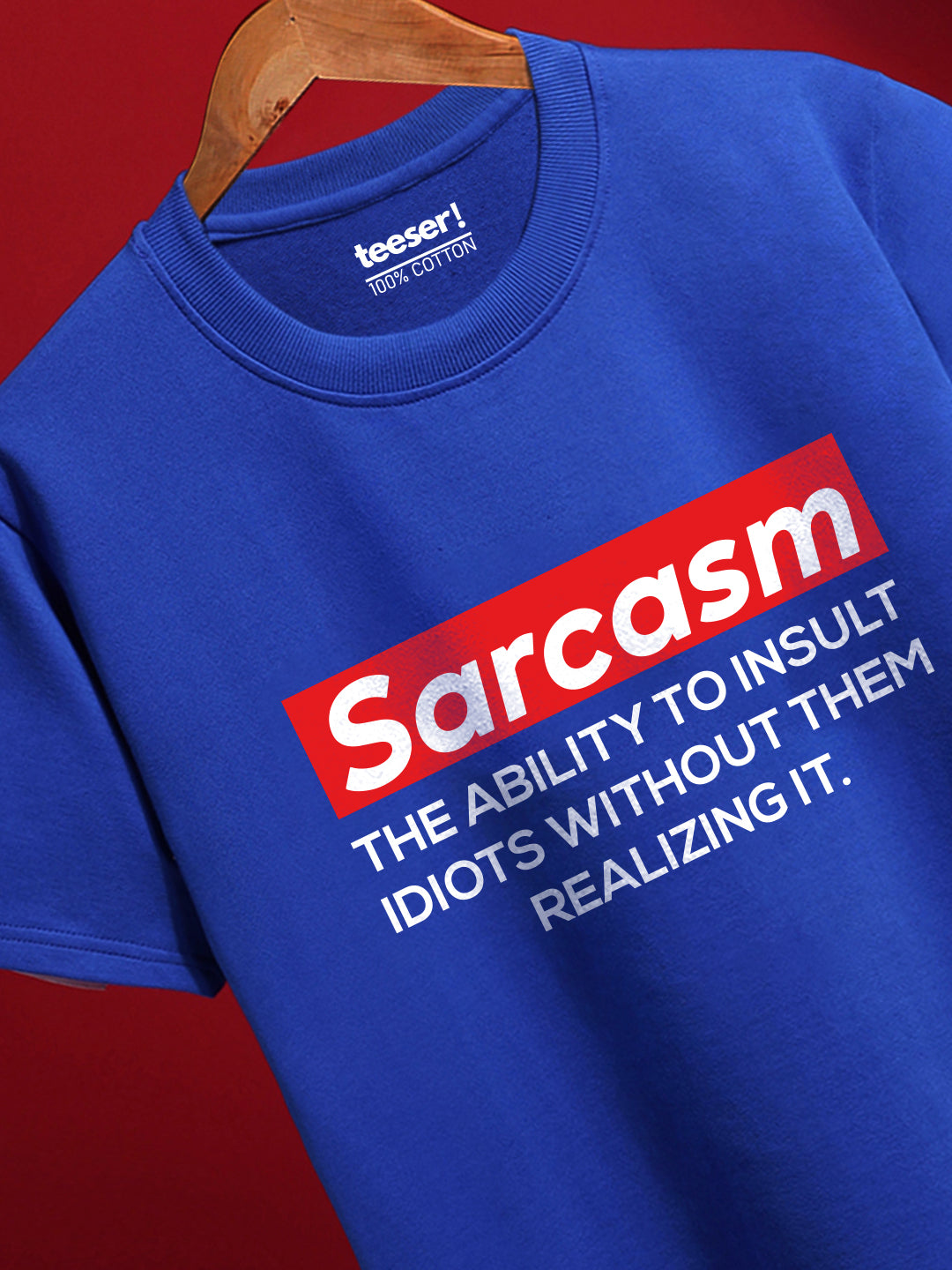 Sarcasm Solid Regular Fit T-Shirt