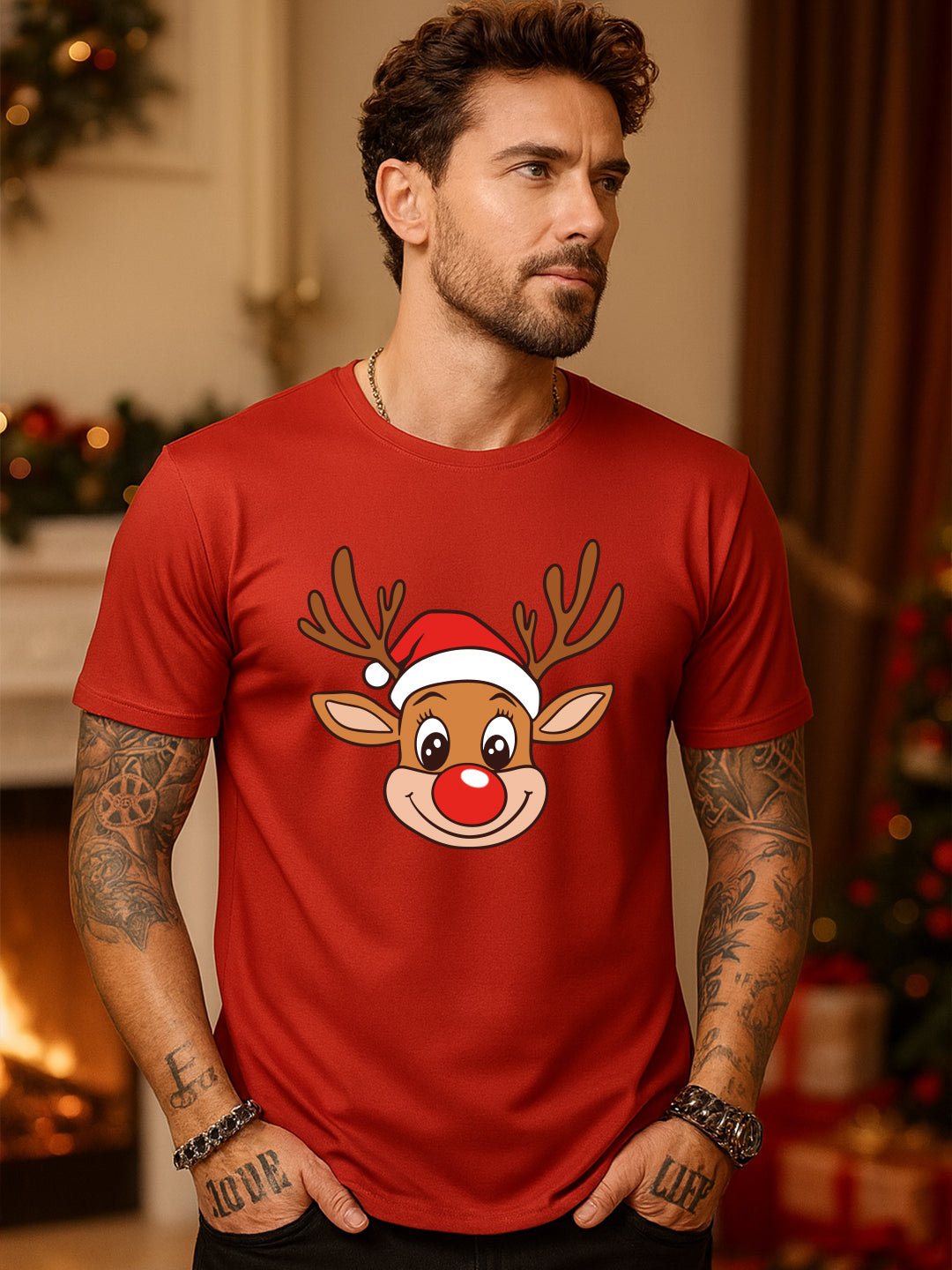 Christmas Dear Regular T-Shirt For Men