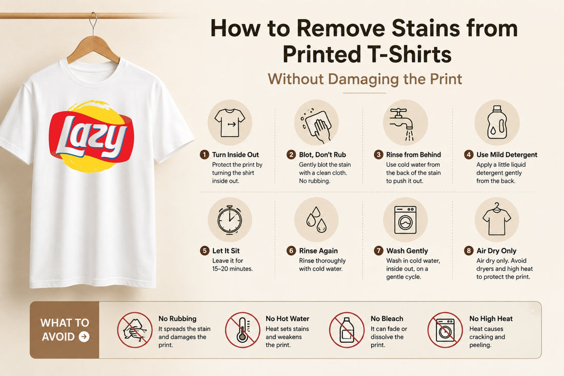 How to Remove Stains from Printed T-Shirts Without Damaging the Print