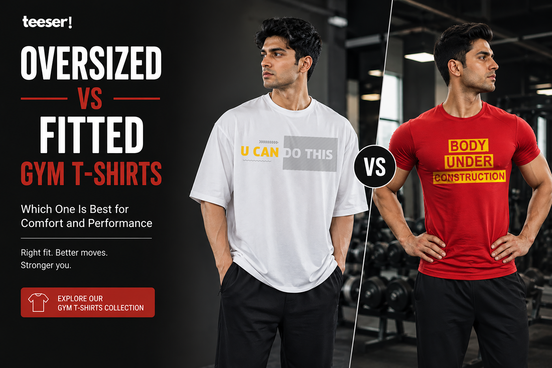Oversized vs Fitted Gym T-Shirts