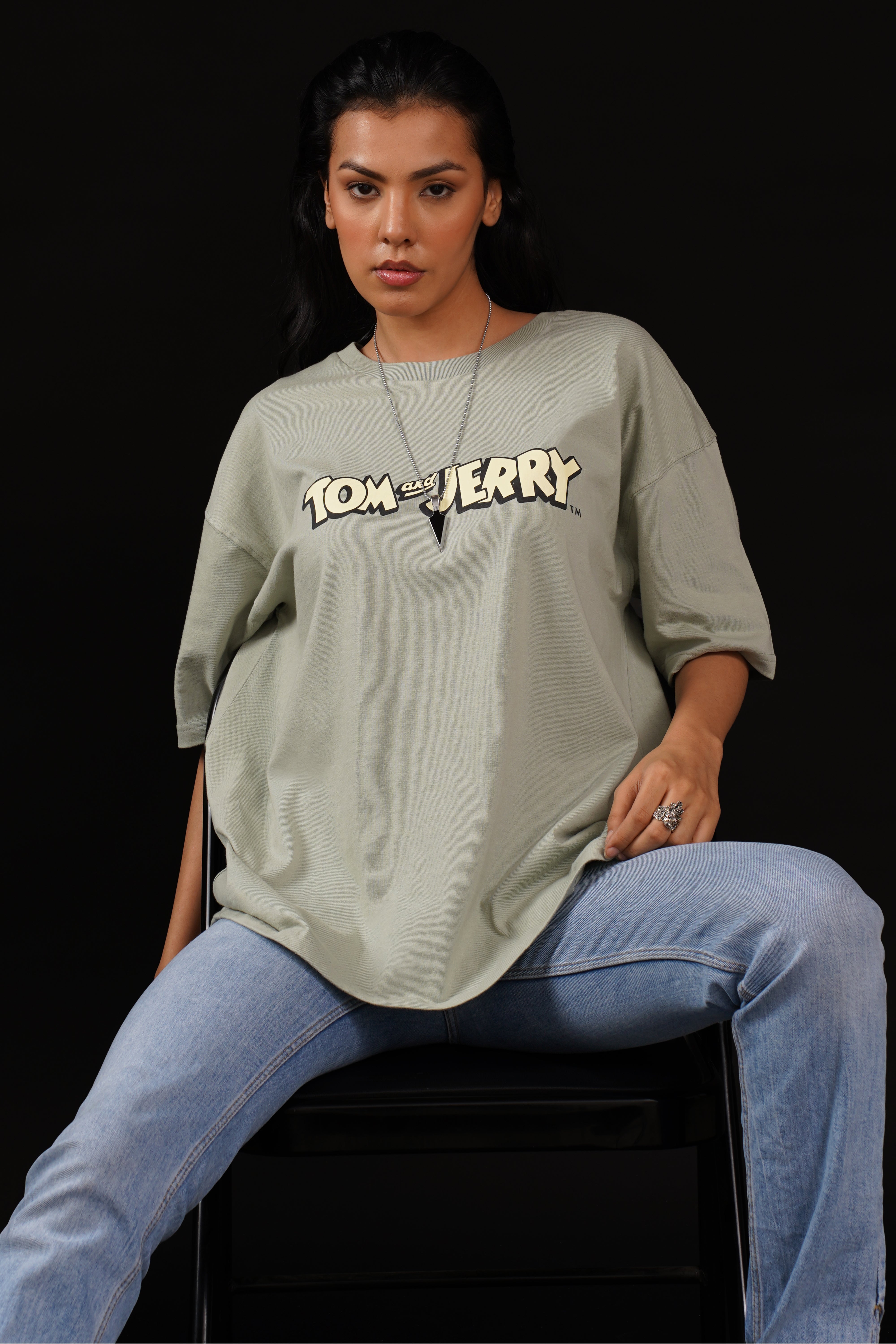 Tom and Jerry Oversized Fit T-Shirt