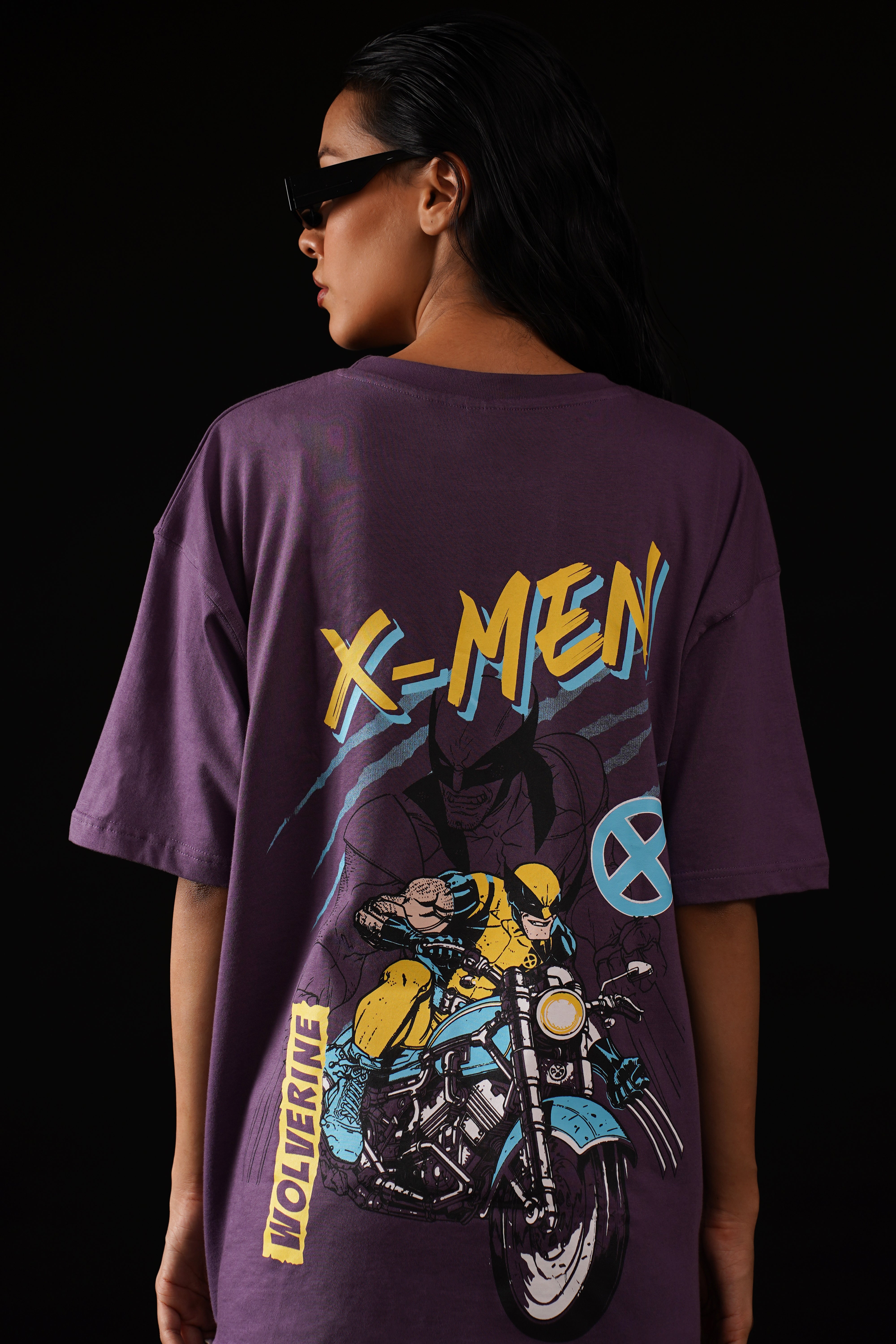 Wolverine Oversized Purple Cotton T-Shirt – Official Marvel Tee