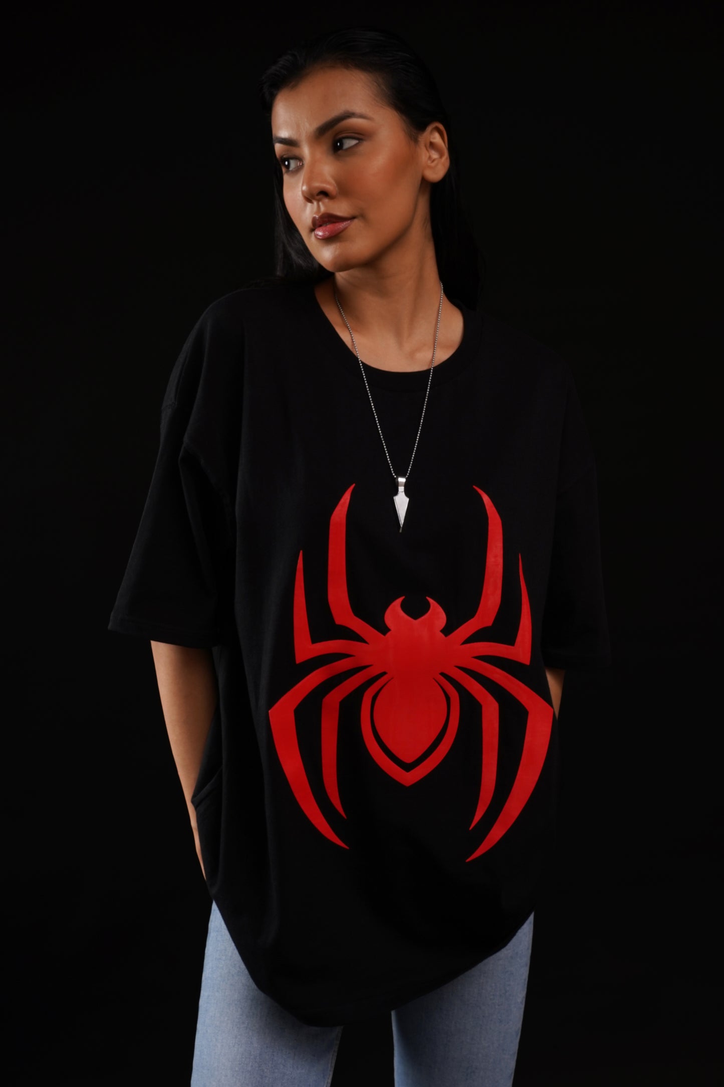 Spiderman Just Hanging Out Oversized Fit T-Shirt