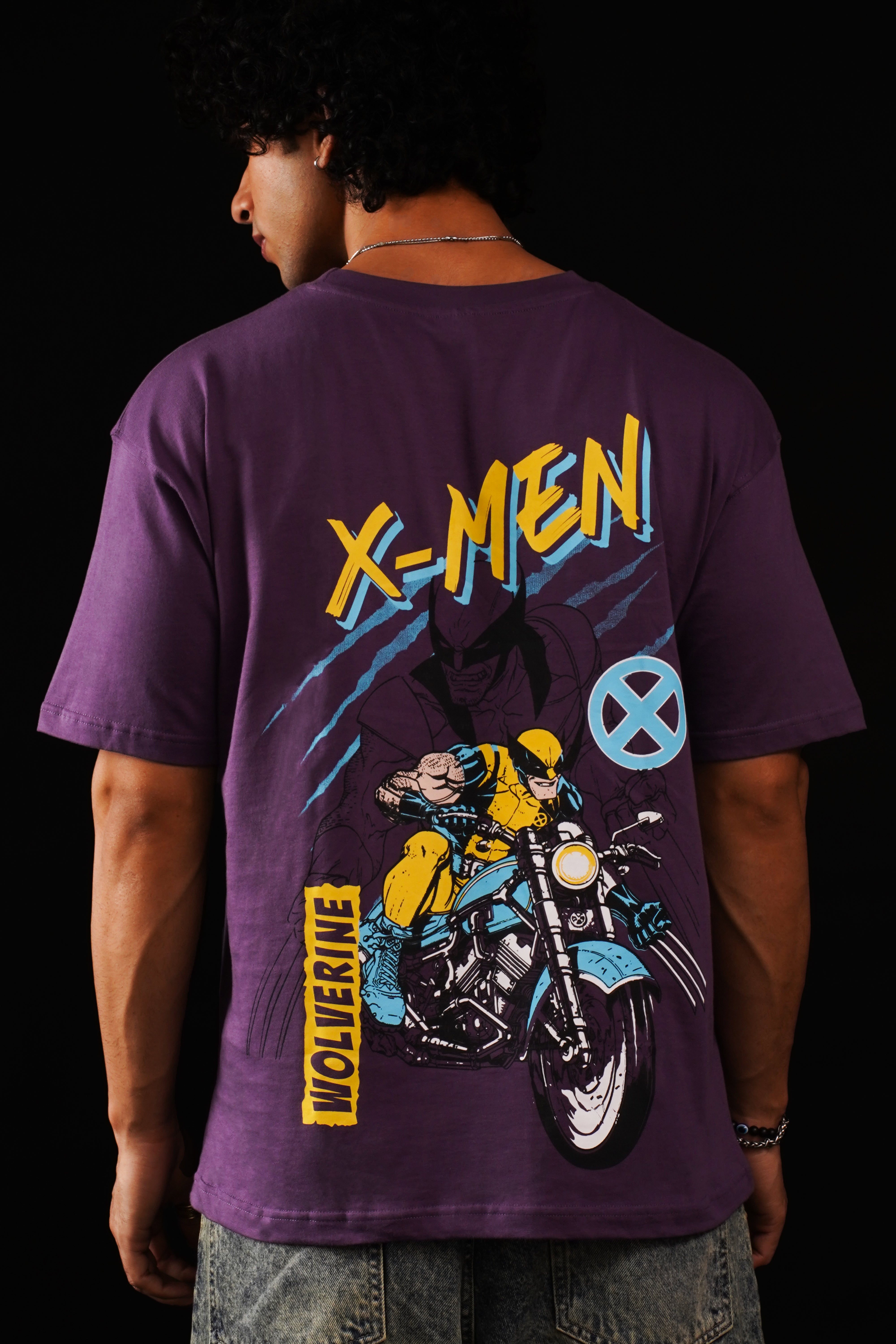 Wolverine Oversized Purple Cotton T-Shirt – Official Marvel Tee