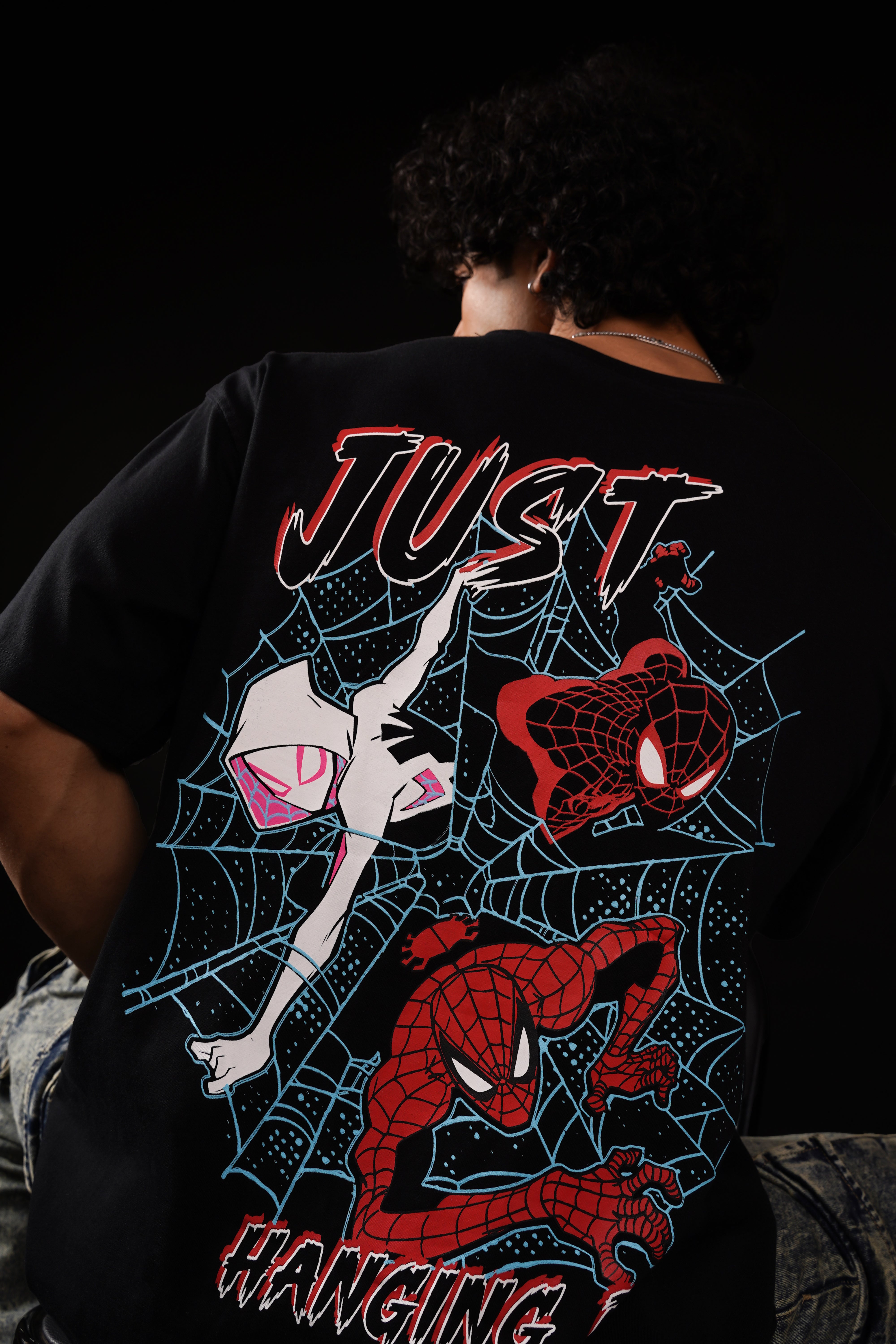 Spiderman Just Hanging Out Oversized Fit T-Shirt