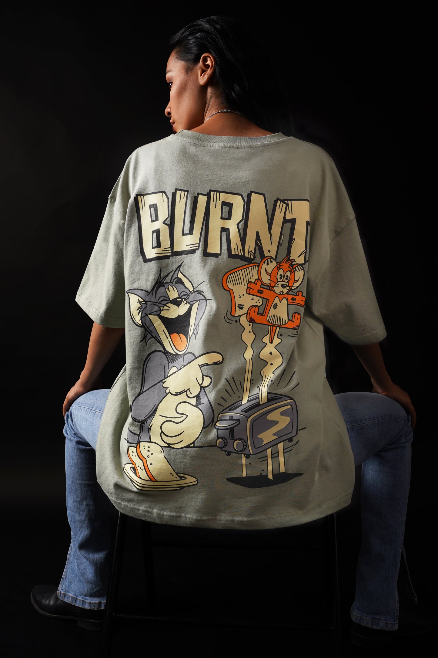 Tom and Jerry Oversized Fit T-Shirt