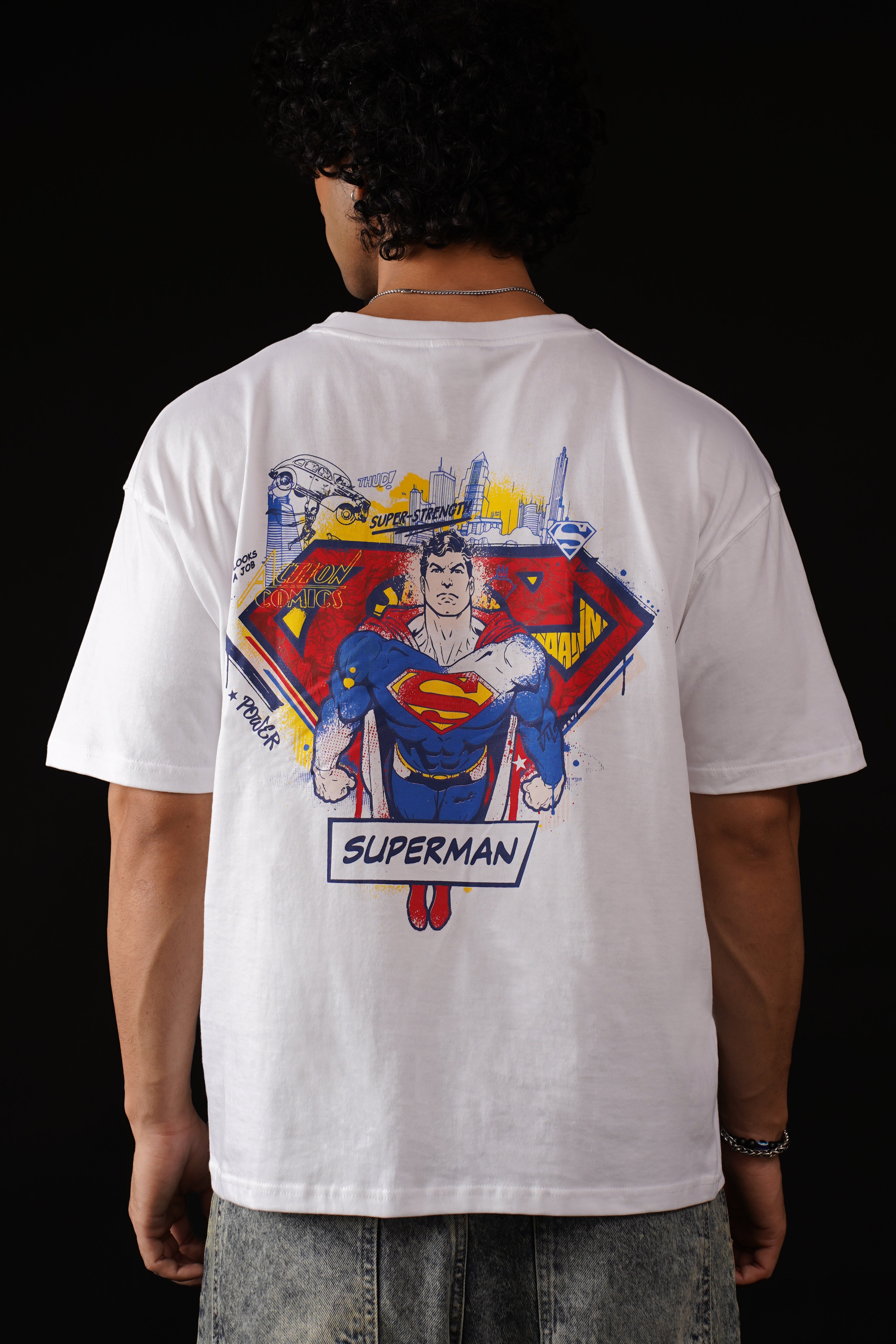 Superman Cotton Oversized T-Shirt – Official DC Comics Graphic Tee
