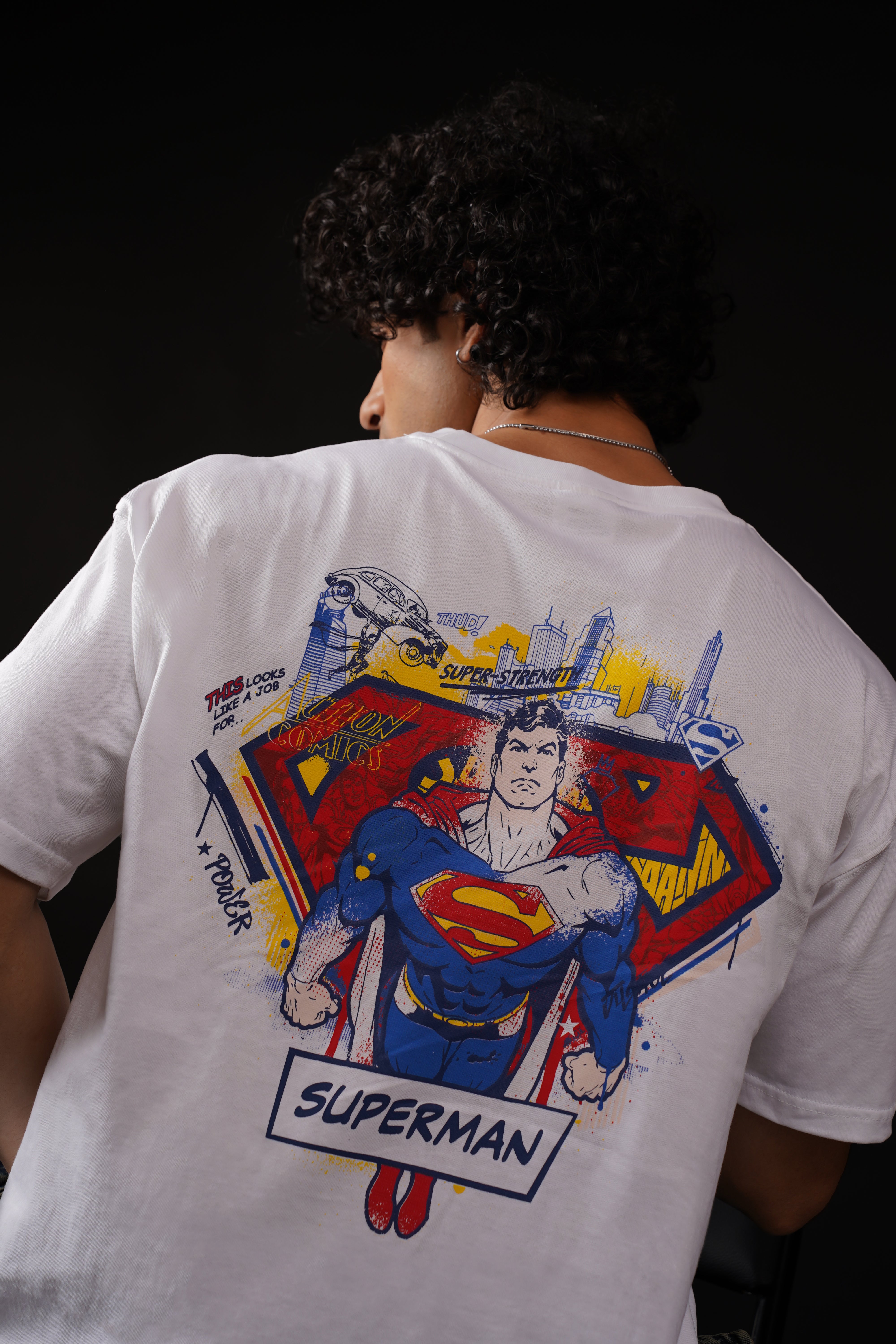 Superman Man of Steel Oversized Fit T-Shirt