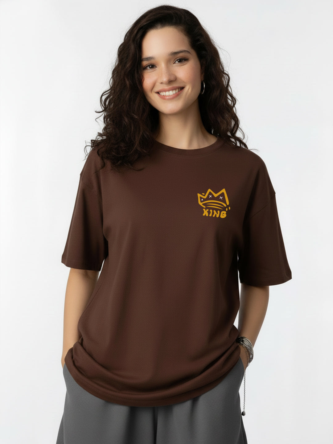 Make Money Not Friend Oversized Fit T-Shirt For Women