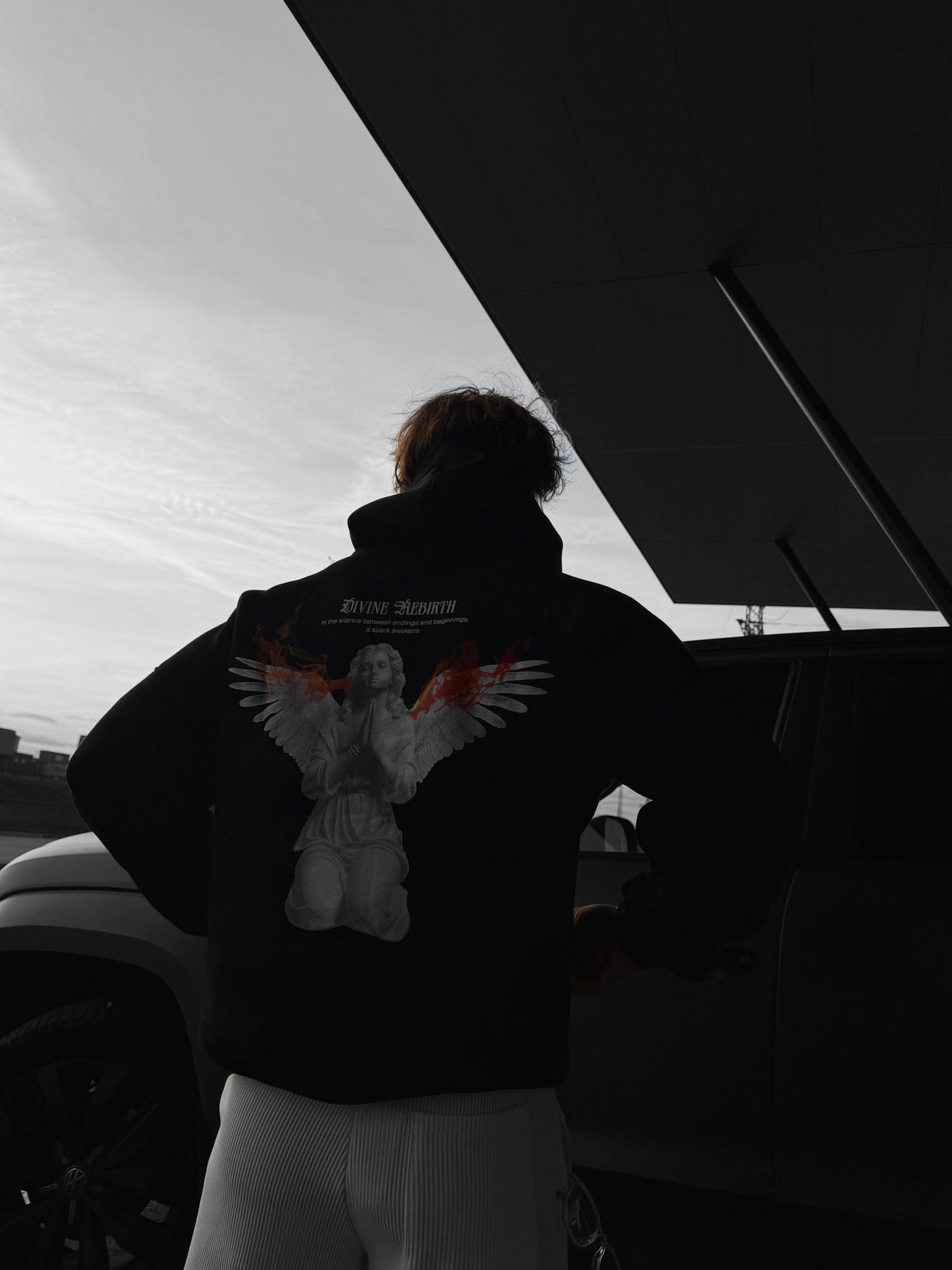 Divine Rebirth Drop Shoulder Graphic Hoodie