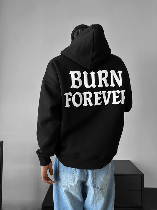 Burn Forever Drop Shoulder Graphic Hoodie