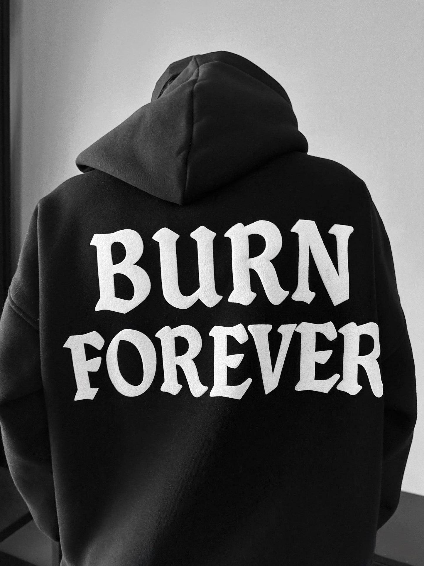 Burn Forever Drop Shoulder Graphic Hoodie