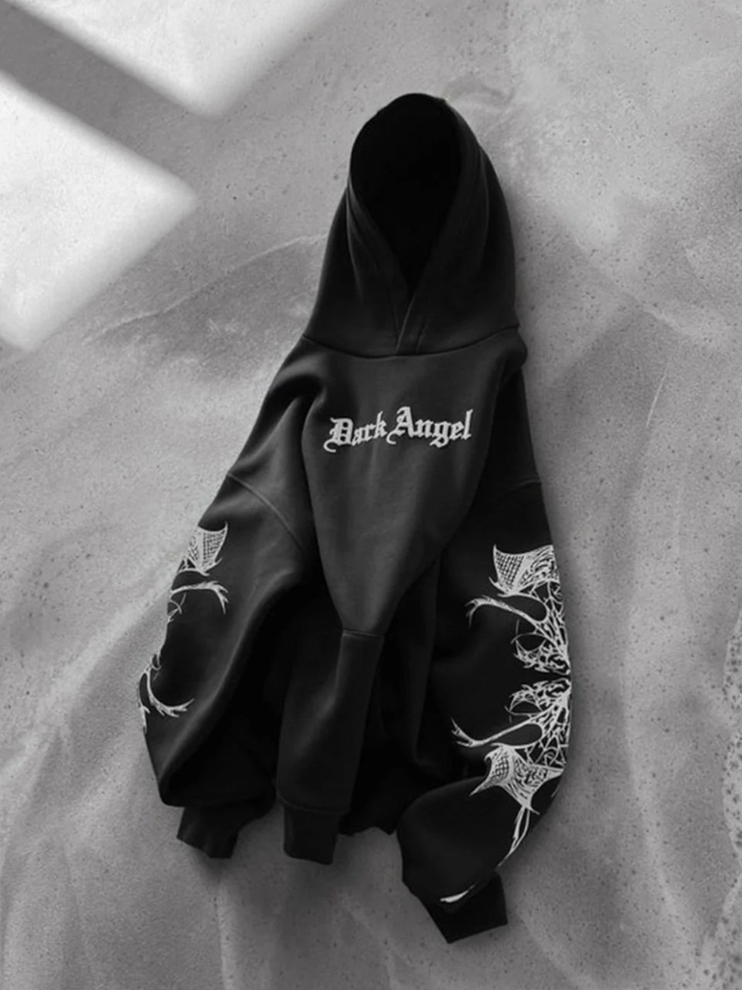 Dark Angle Oversized Graphic Hoodie