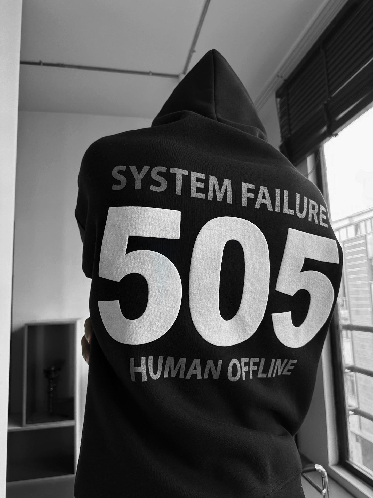 System Failure 505 Drop Shoulder Graphic Hoodie
