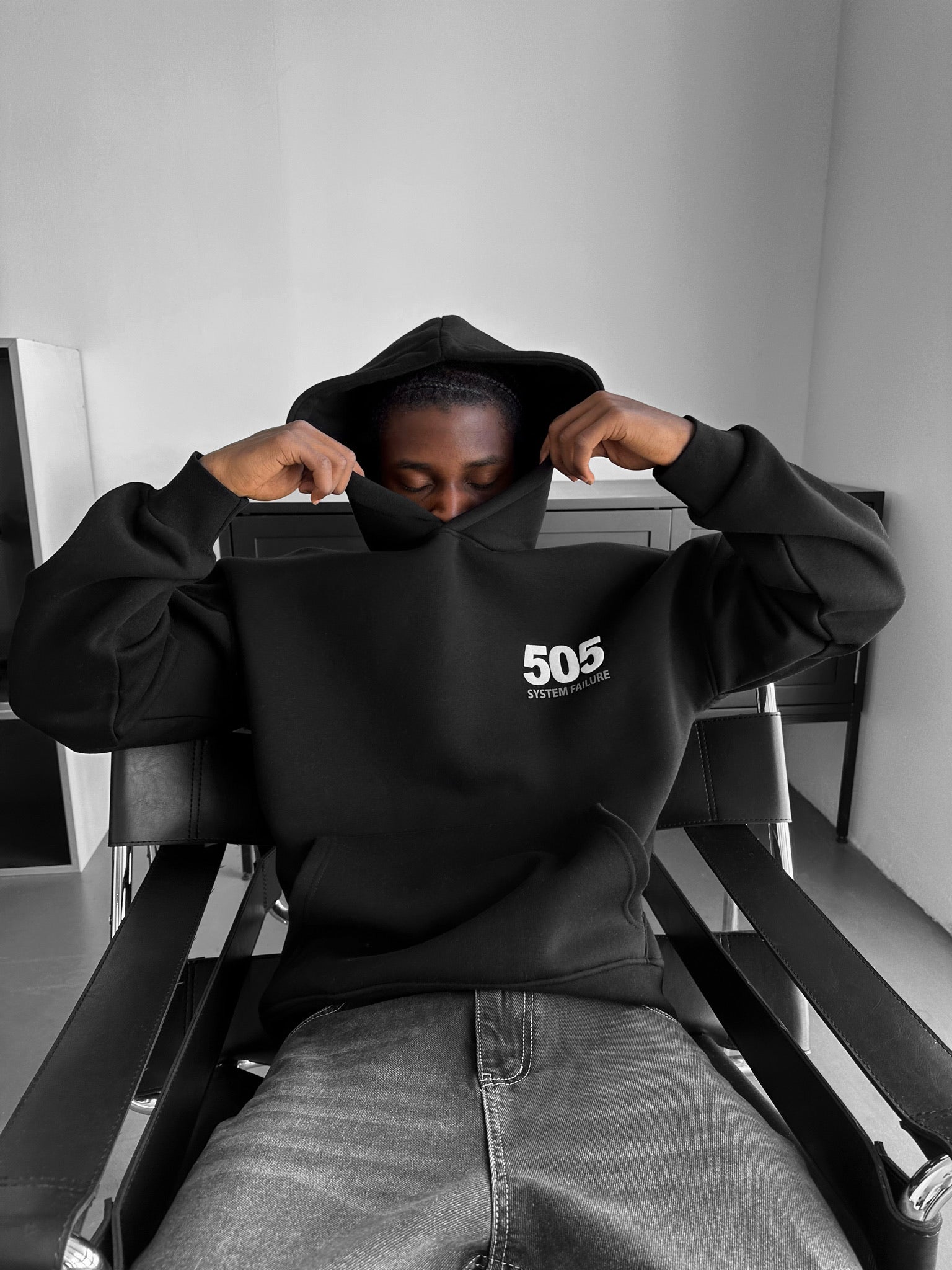 System Failure 505 Drop Shoulder Graphic Hoodie