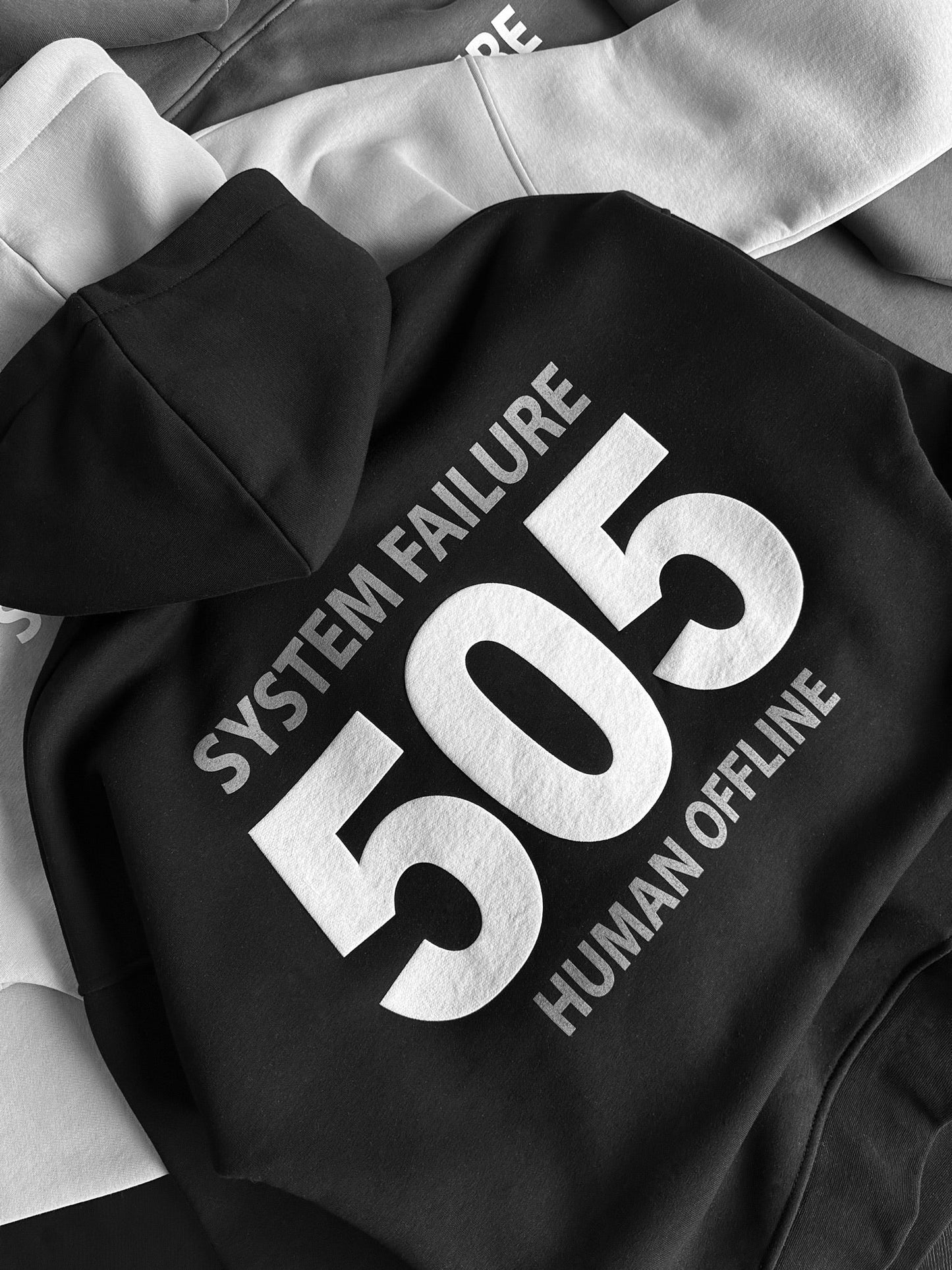 System Failure 505 Drop Shoulder Graphic Hoodie