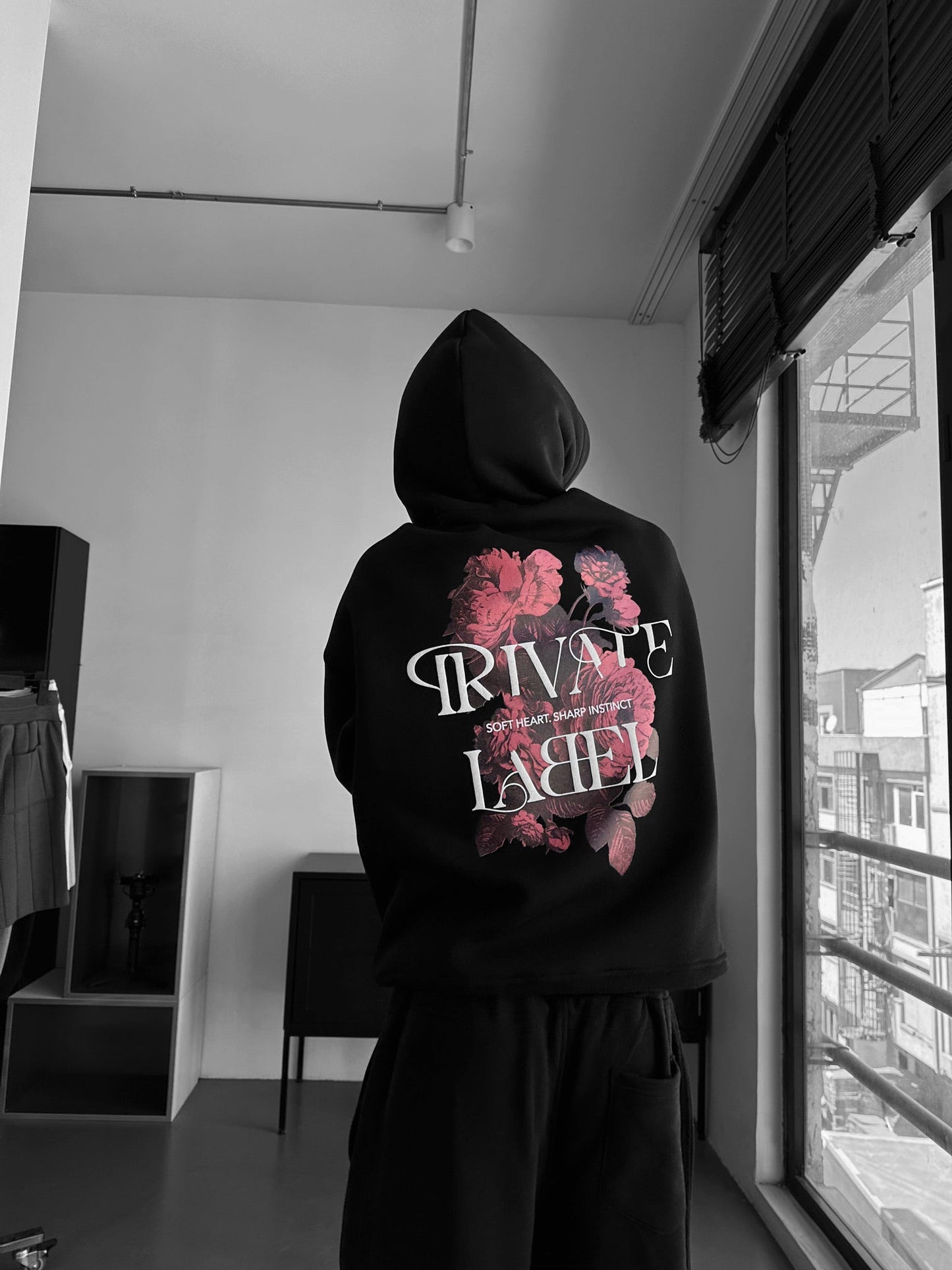 Private Label Drop Shoulder Graphic Hoodie