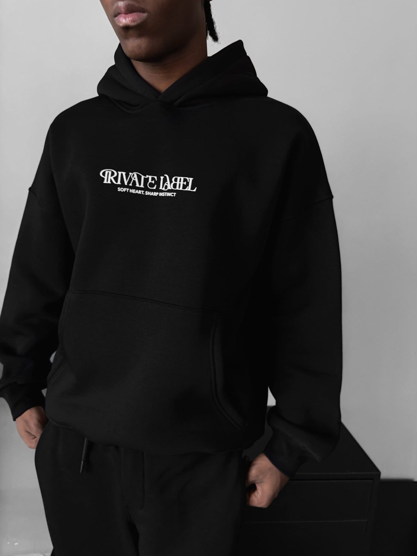 Private Label Drop Shoulder Graphic Hoodie