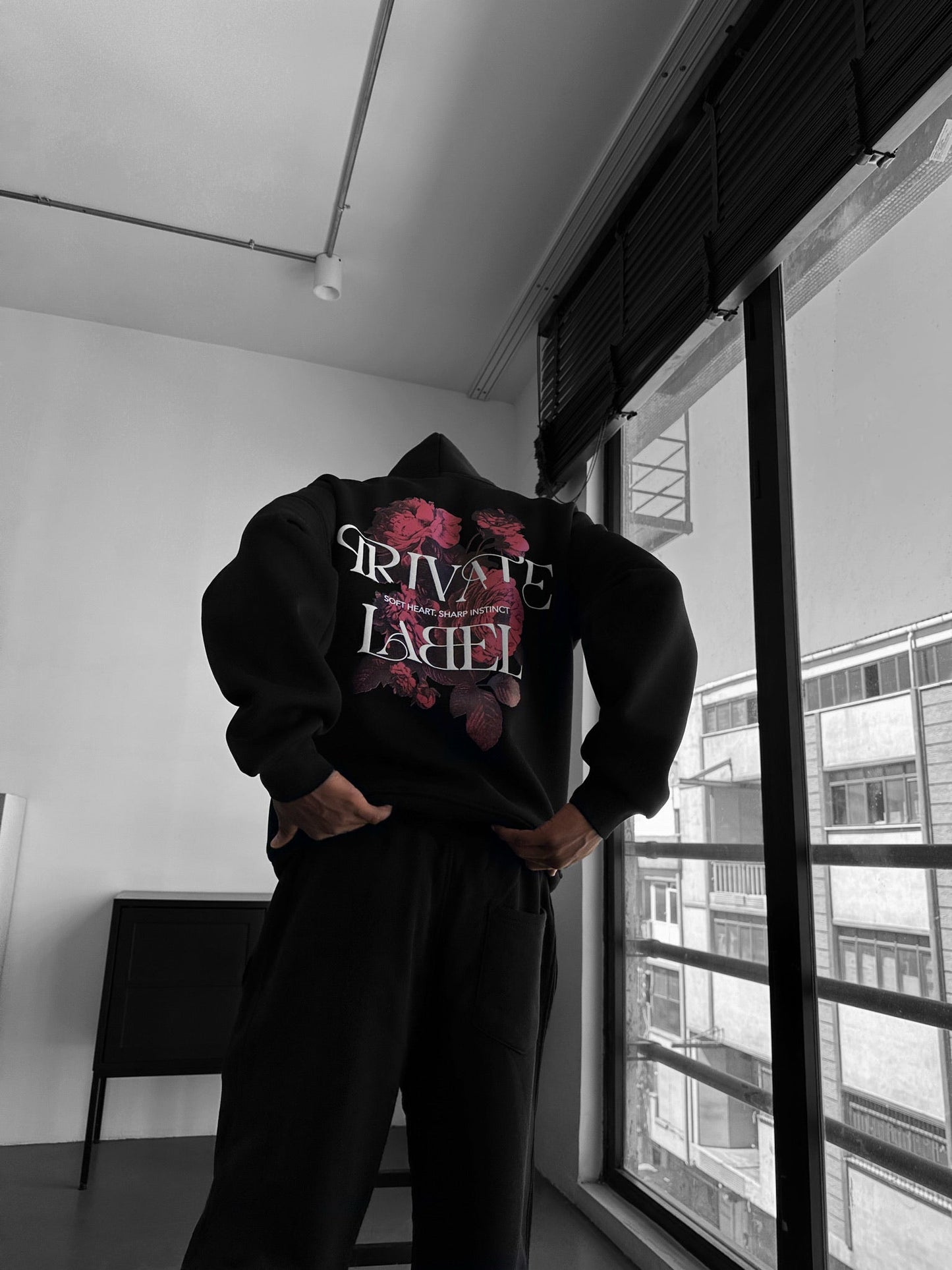 Private Label Drop Shoulder Graphic Hoodie
