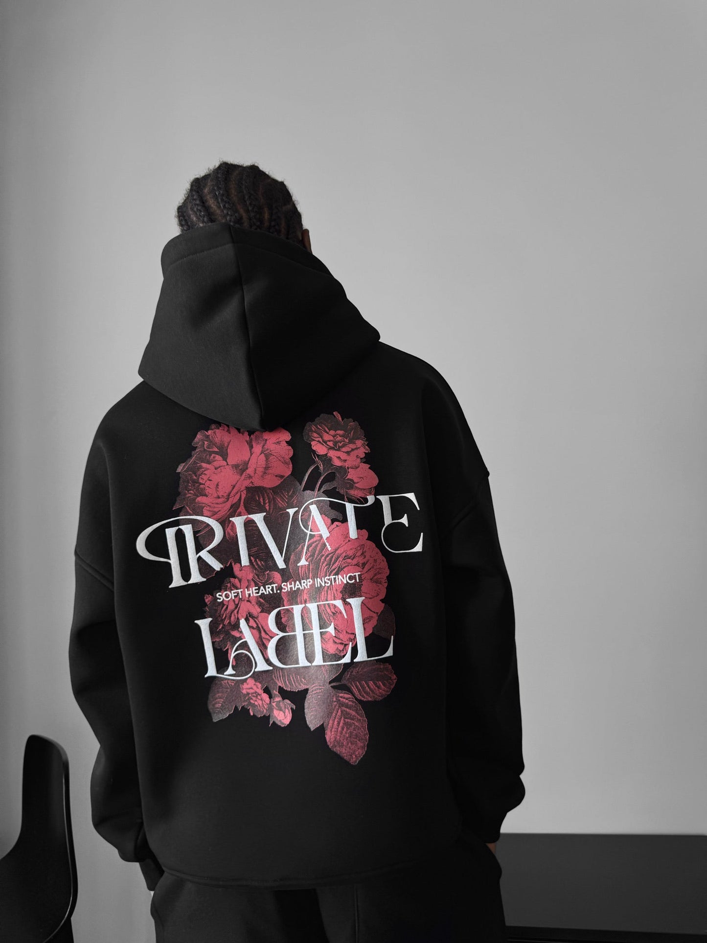 Private Label Drop Shoulder Graphic Hoodie