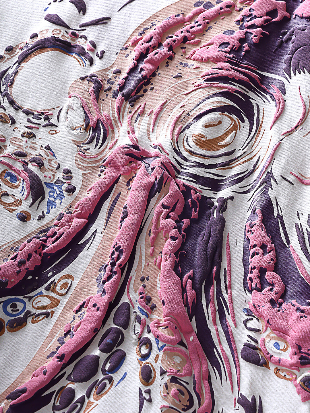 Ocean Beast Puff Print Unisex Oversize T-Shirt