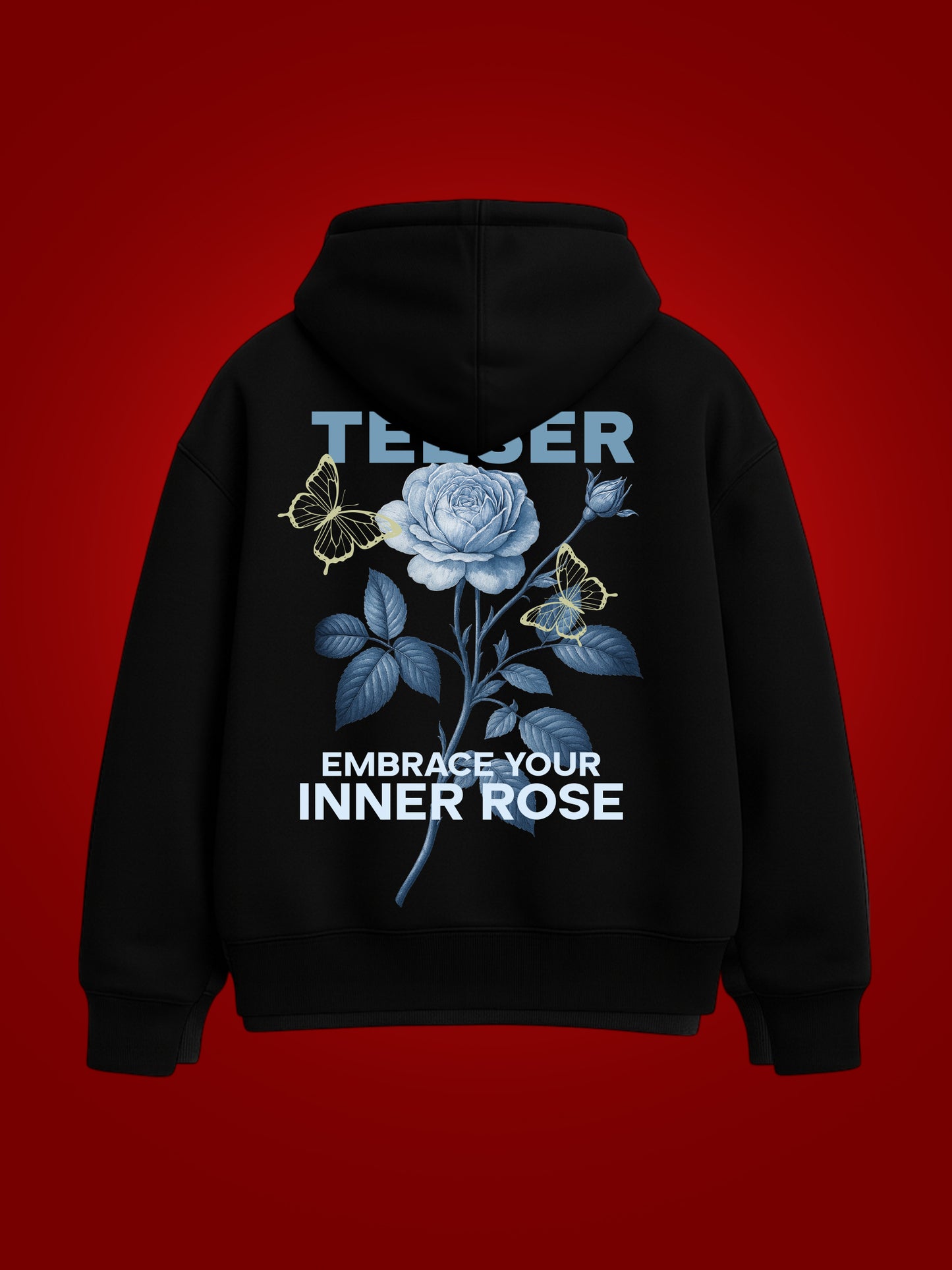 Inner Rose Oversized Graphic Hoodie