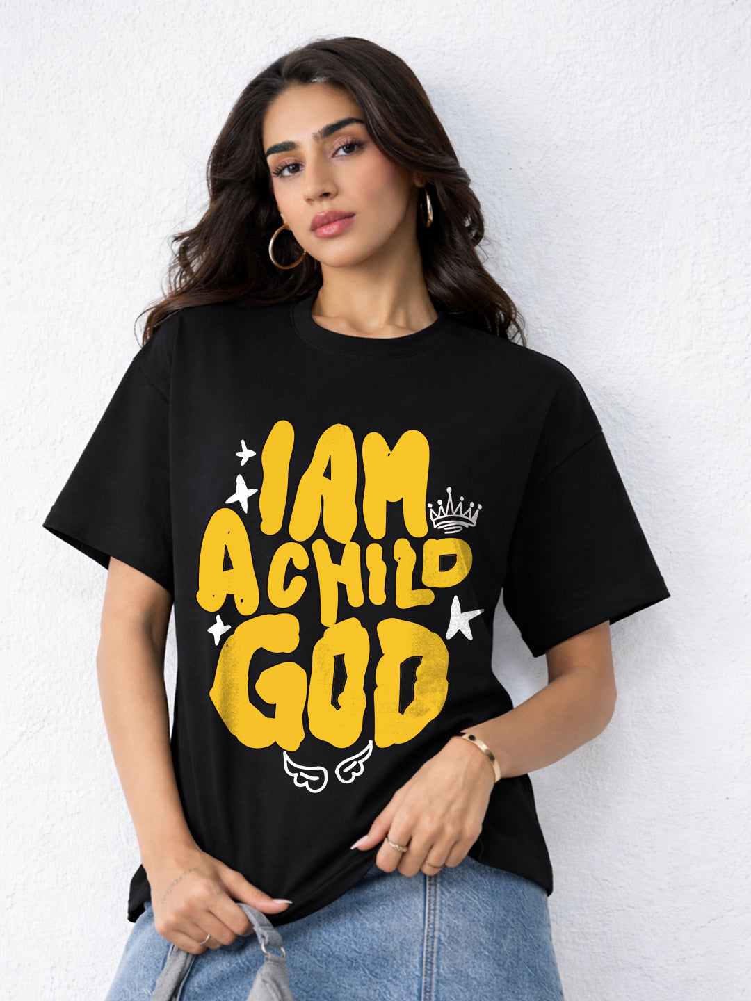 I Am A Child God Oversized Fit T-Shirt For Women