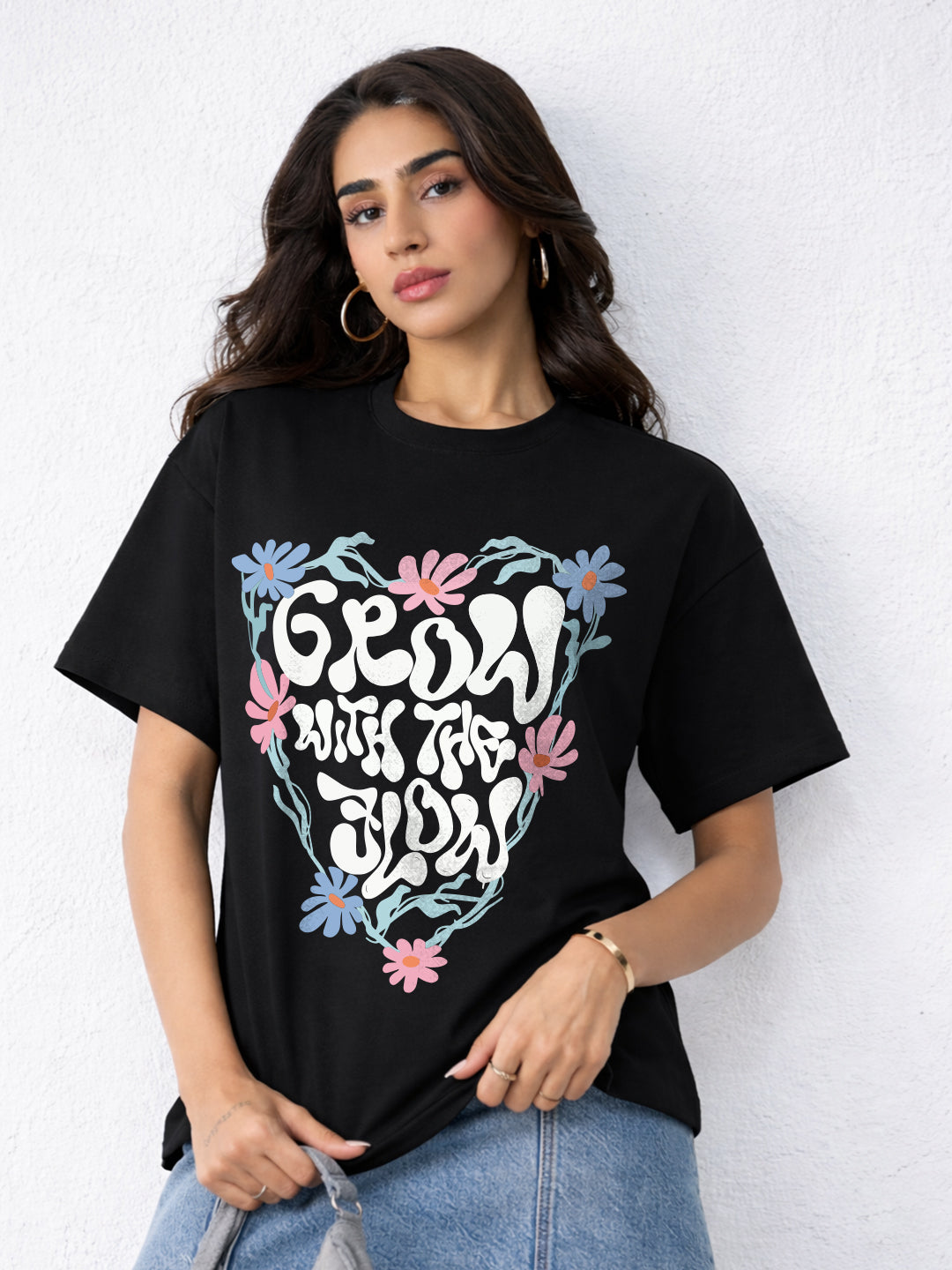 Grow With Flow Oversized T-Shirt For Women