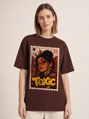 Toxic Postage Stamp Oversized T-Shirt