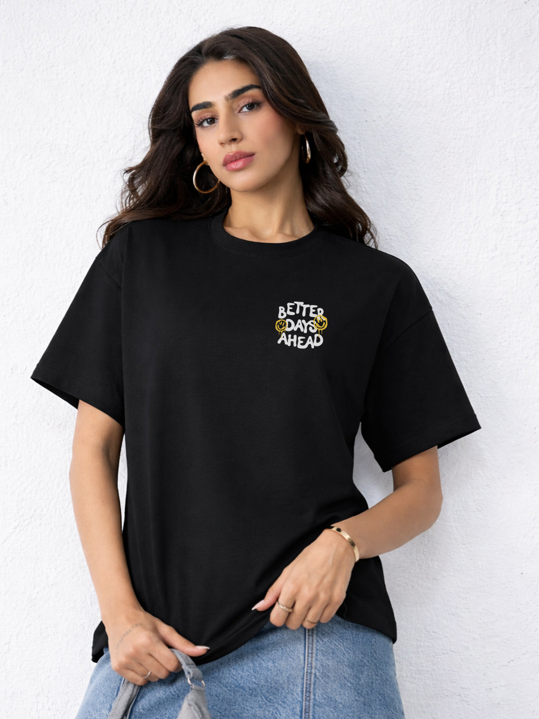 Better Days Ahead Oversized Fit T-Shirt For Women