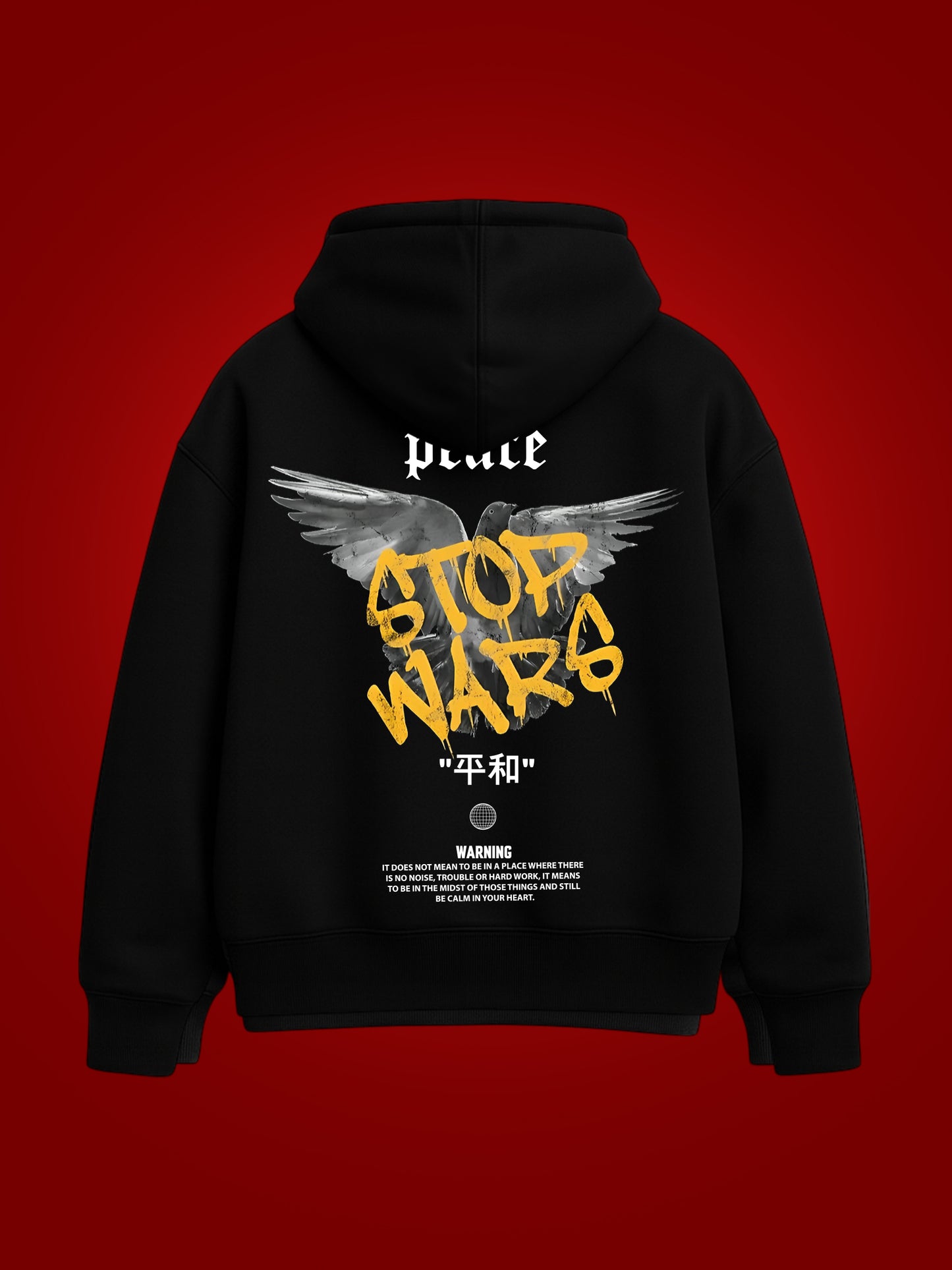 Peace Oversized Graphic Hoodie