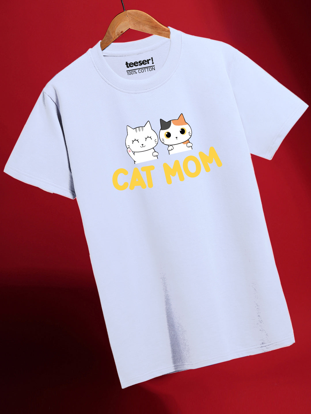 Cat Mom Crew Neck Regular T-shirt