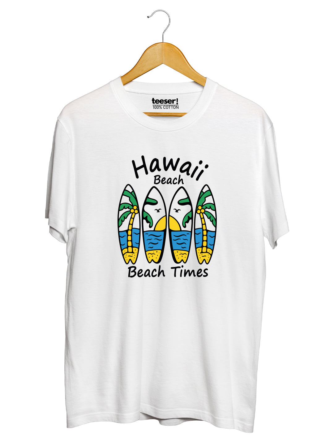 Hawaii Beach Times Regular Fit T-Shirt