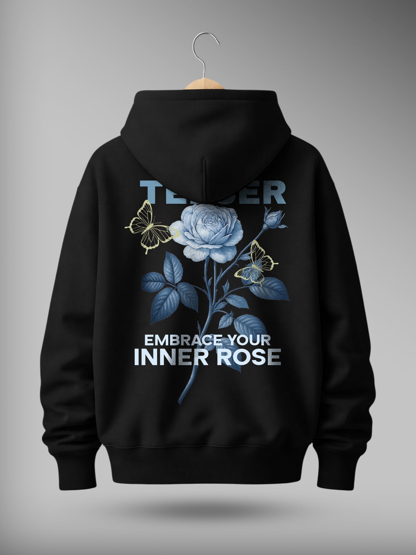 Inner Rose Drop Shoulder Graphic Hoodie