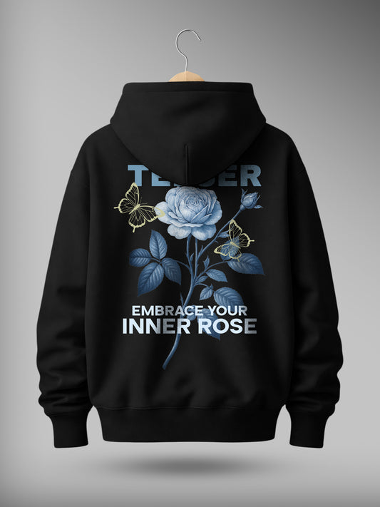 Inner Rose Drop Shoulder Graphic Hoodie