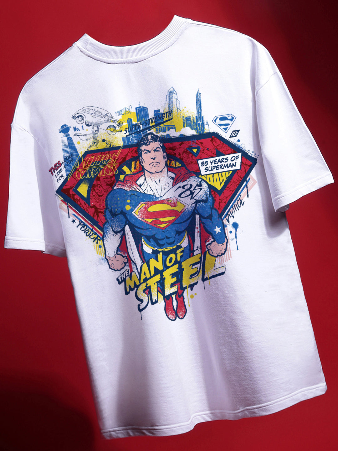 Superman Man of Steel Oversized Fit T-Shirt