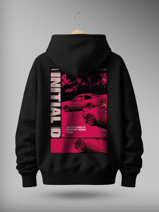 Initial Drop Shoulder Graphic Hoodie