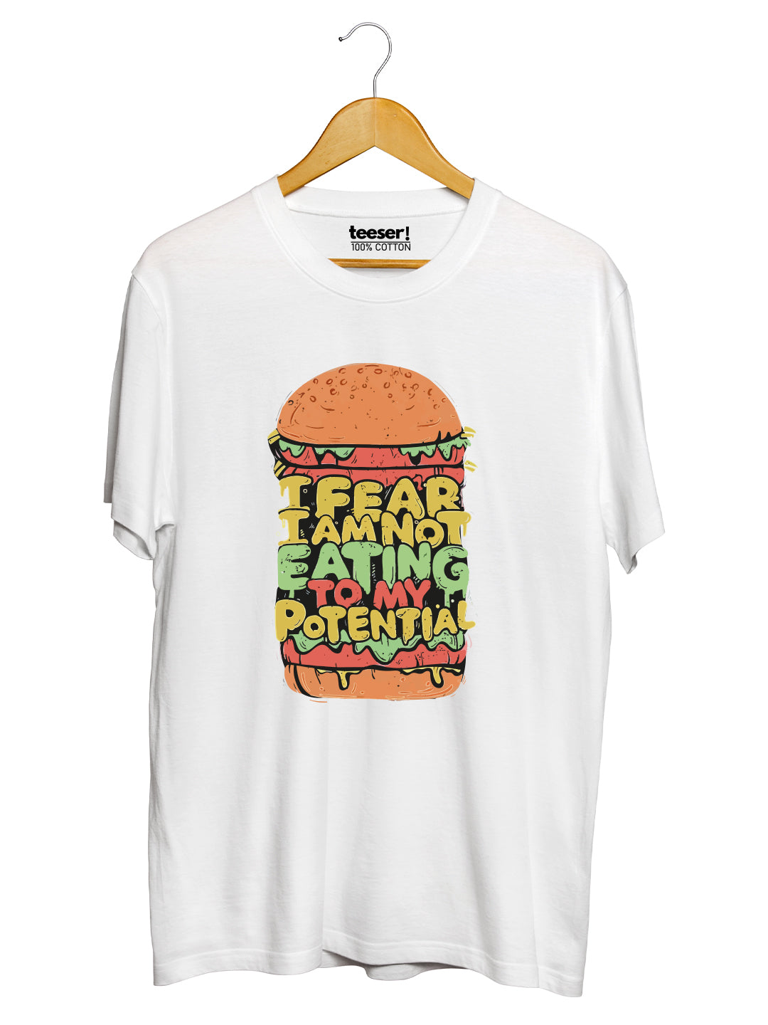 تيشيرت بقصة عادية بتصميم "Not Eating Enough"