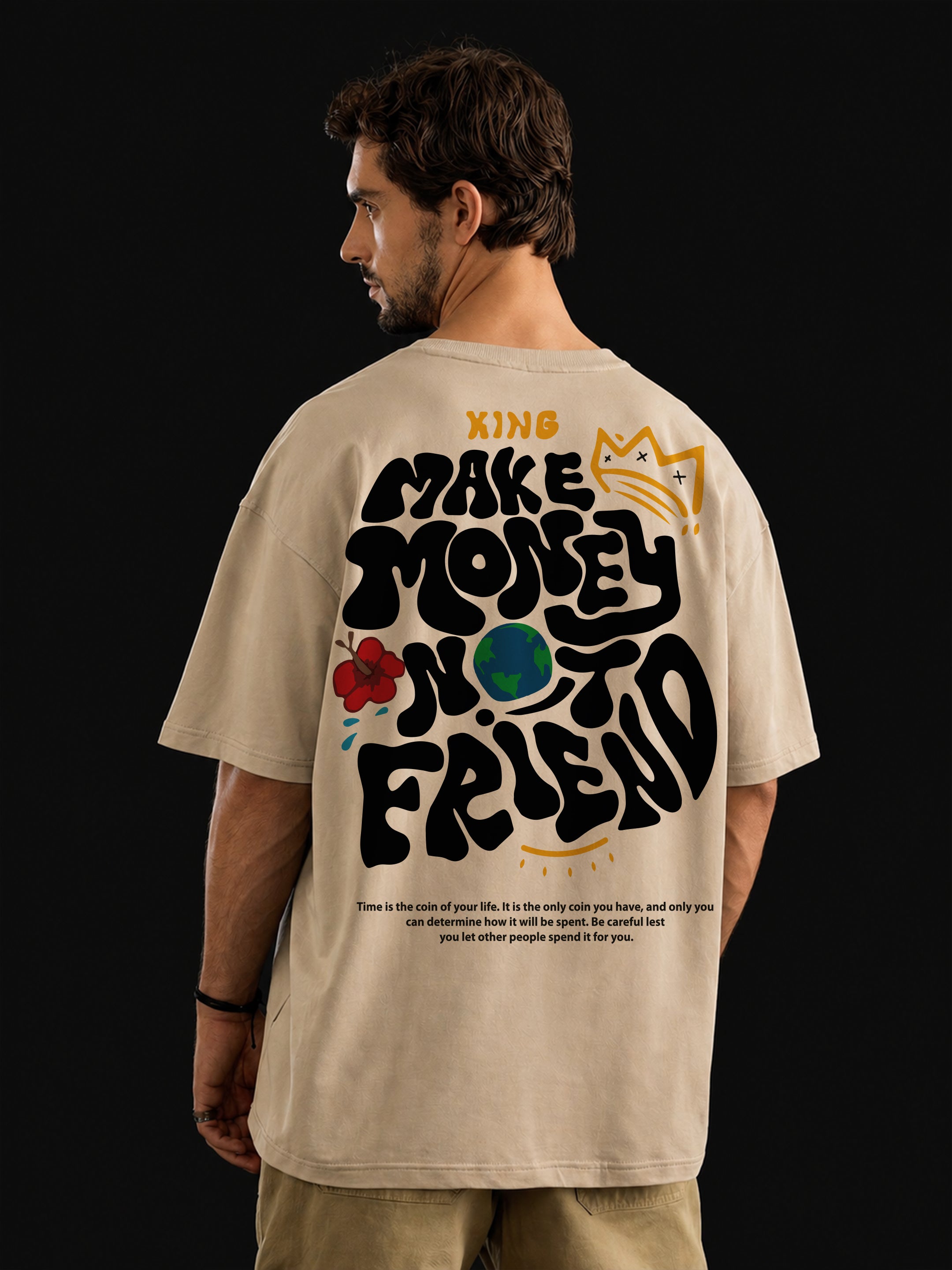 Make Money Not Friend Oversized Fit T-Shirt